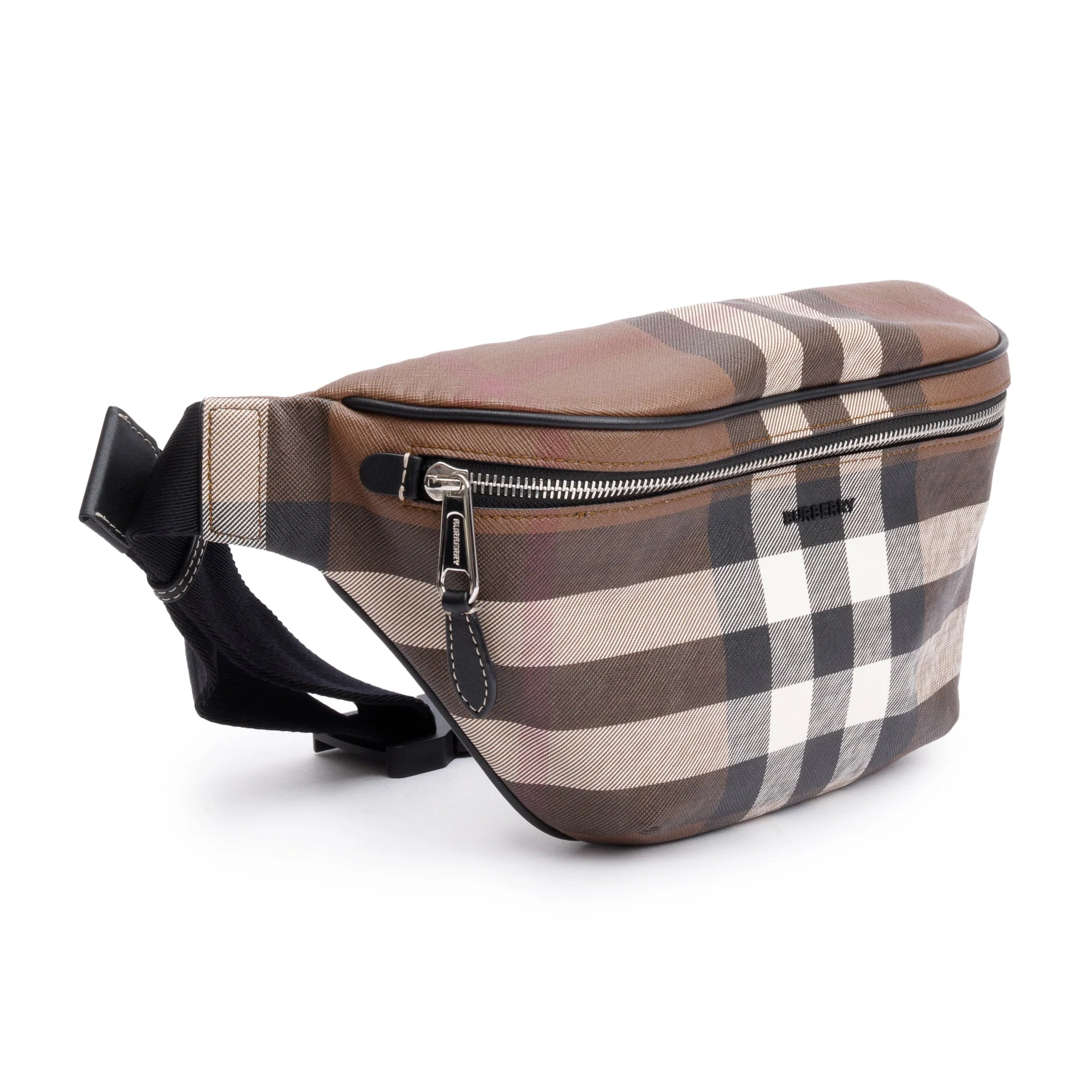 Burberry Dark Birch Brown Check Cason Belt Bag - Image 2