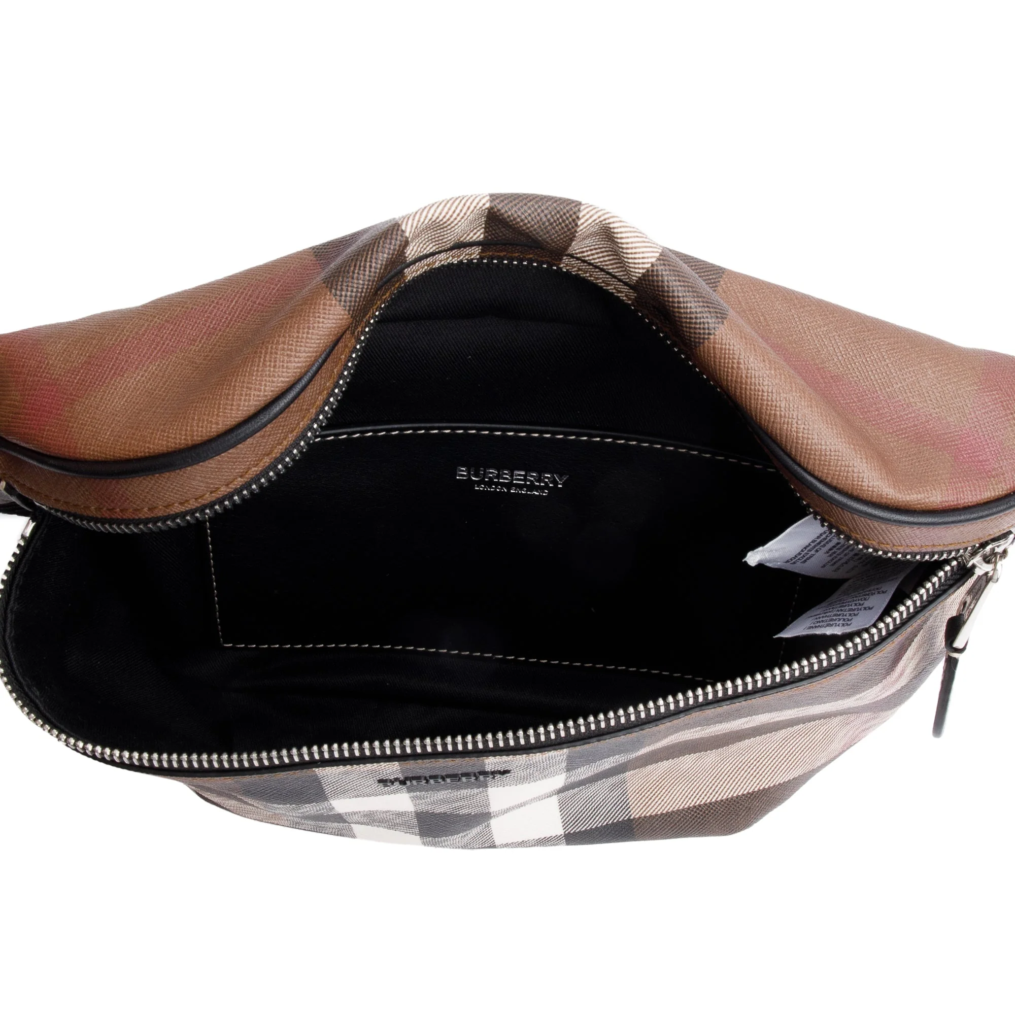 Burberry Dark Birch Brown Check Cason Belt Bag - Image 4