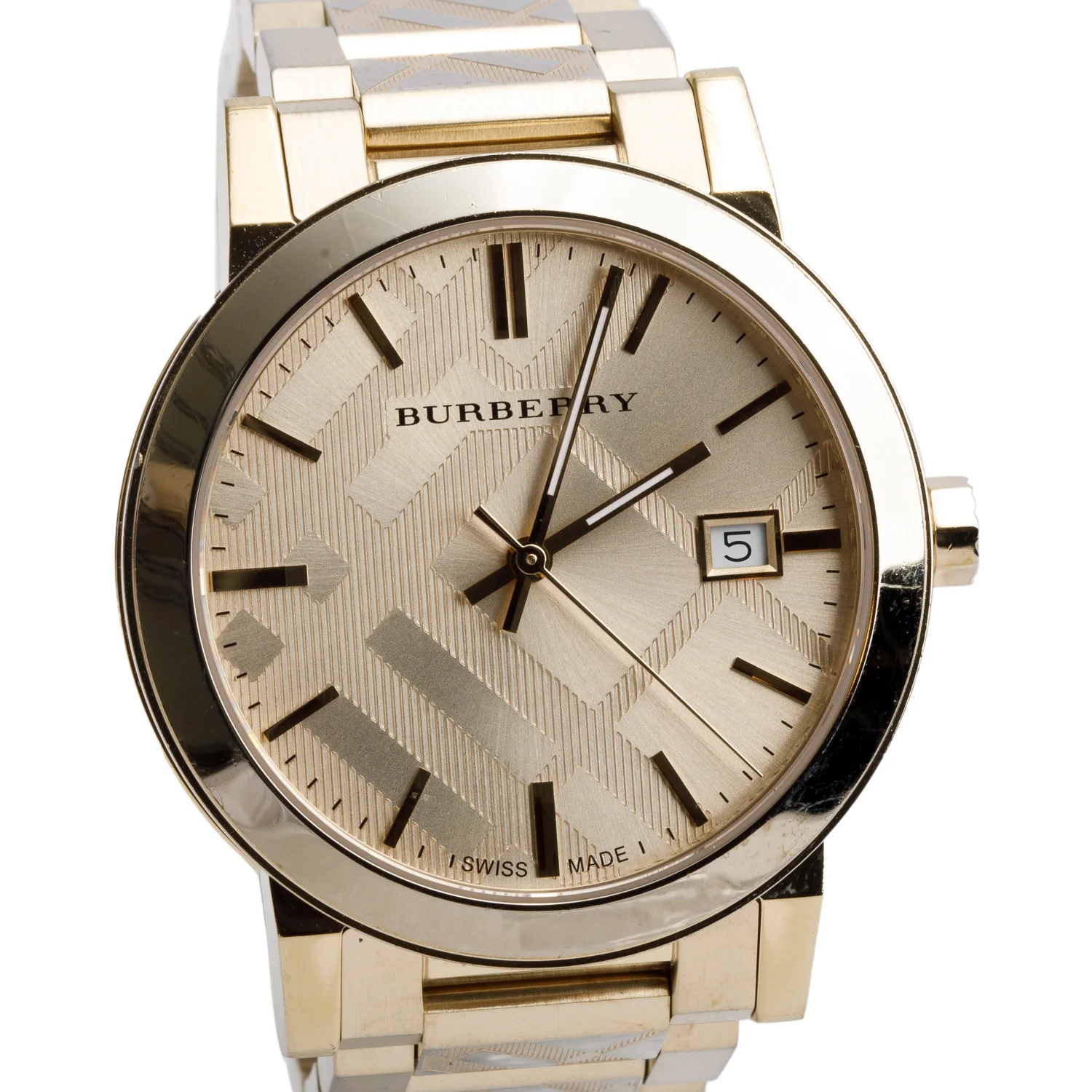 Burberry Gold-Plated Stainless Steel BU9038 38 MM The City Quartz Watch w/ Box - Image 3