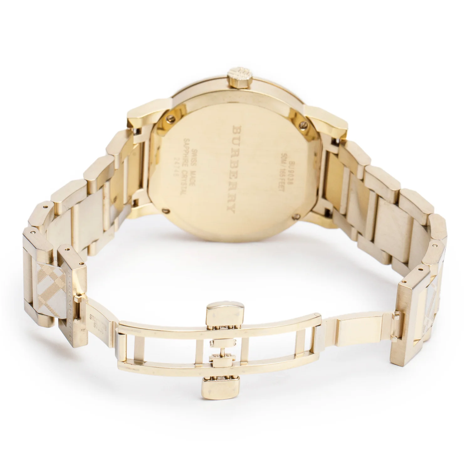 Burberry Gold-Plated Stainless Steel BU9038 38 MM The City Quartz Watch w/ Box - Image 5