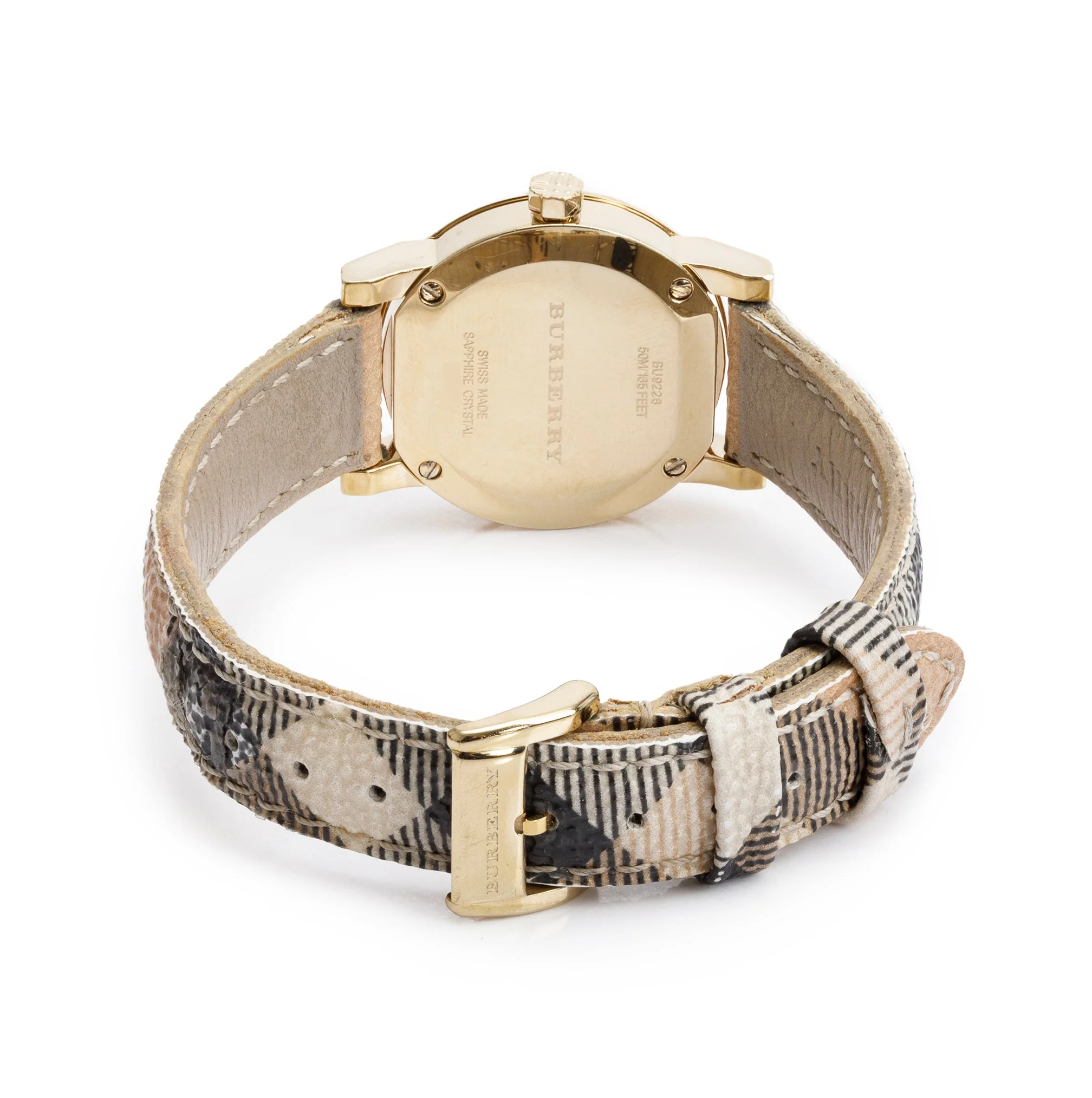 Burberry Gold-Plated Stainless Steel The City 26 MM Nova Check Watch BU9226 - Image 3