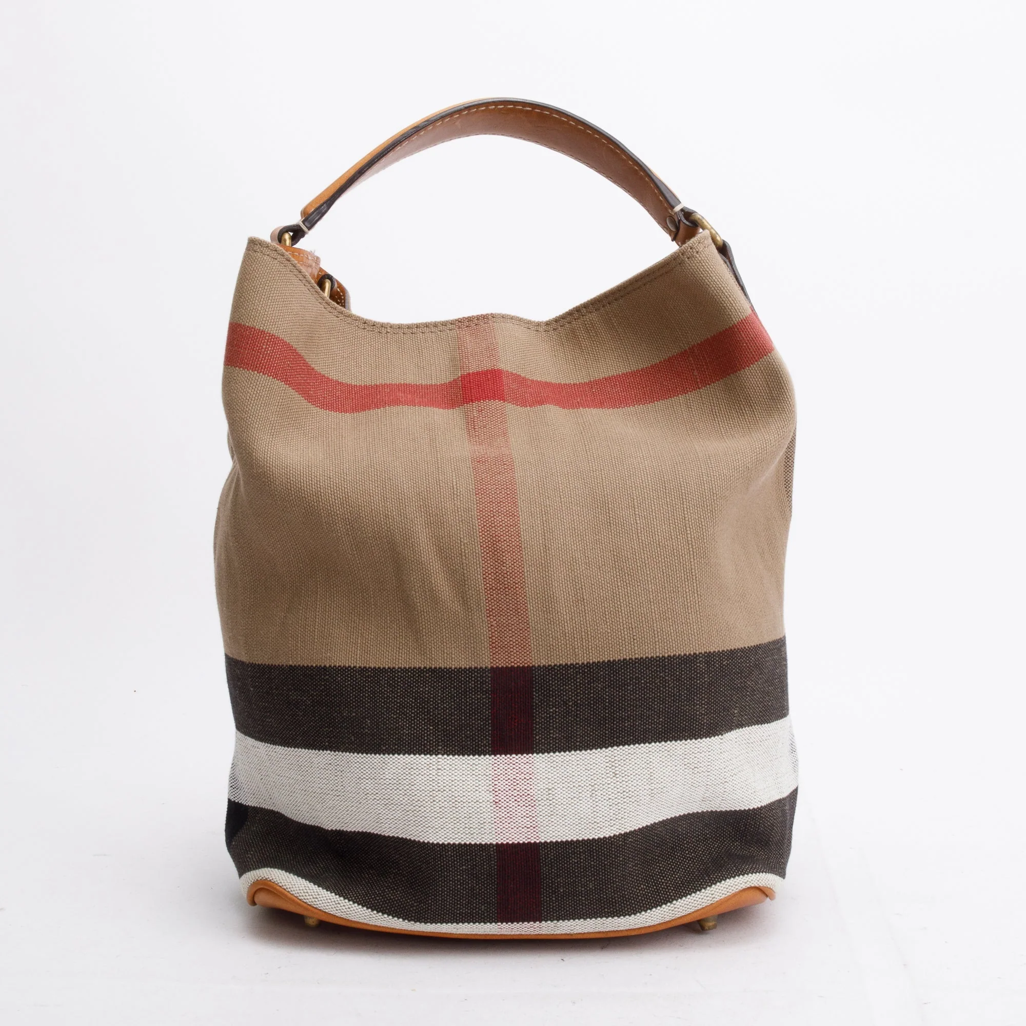 Burberry Mega Check Medium Ashby Hobo Bag w/ Strap & Pouch - Image 3