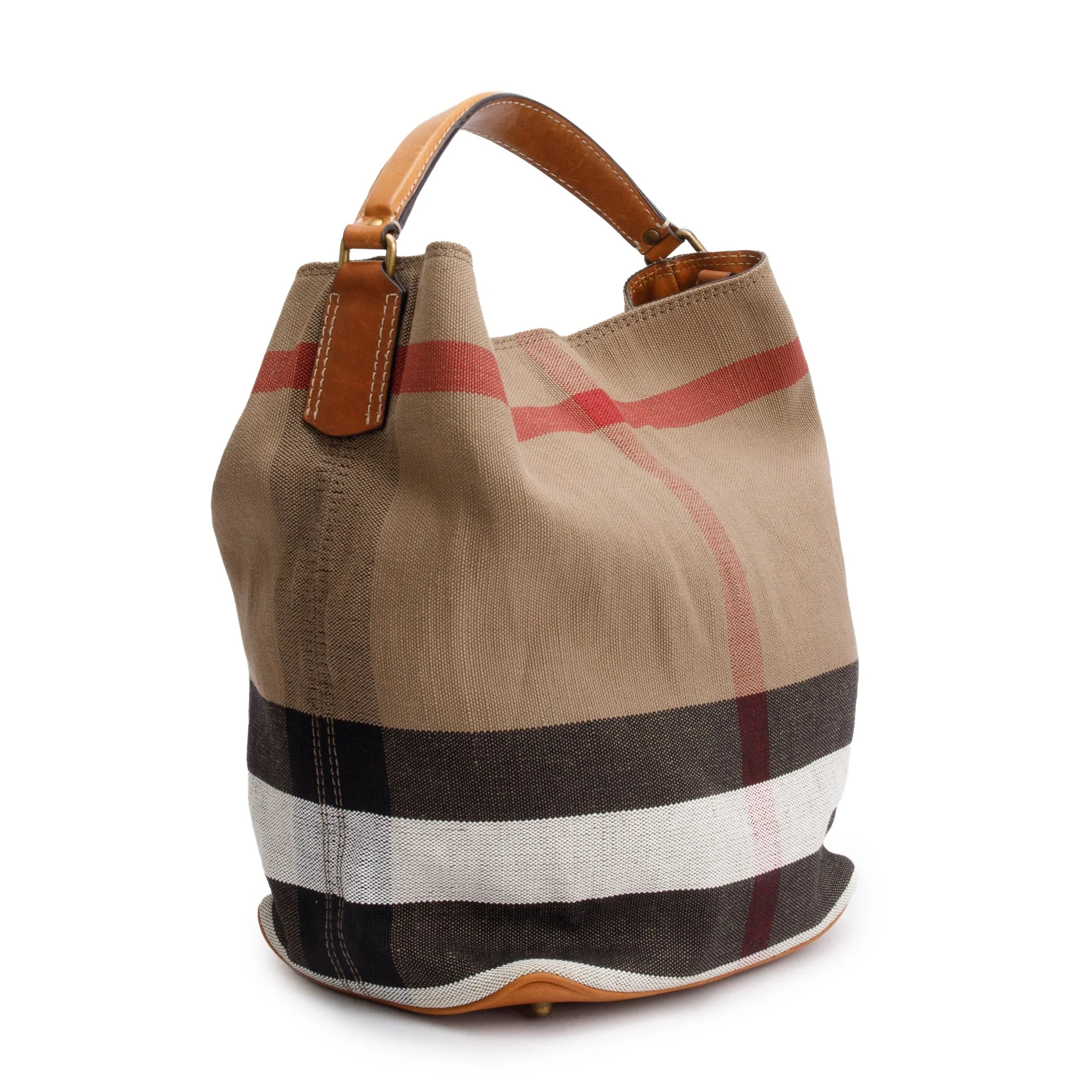 Burberry Mega Check Medium Ashby Hobo Bag w/ Strap & Pouch - Image 4