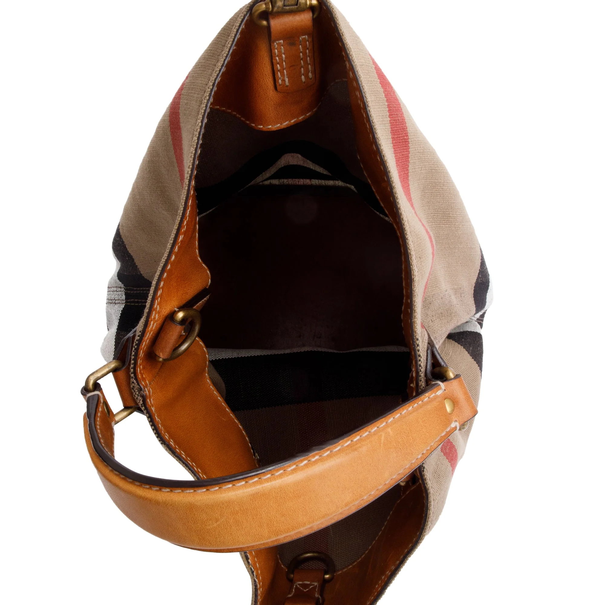 Burberry Mega Check Medium Ashby Hobo Bag w/ Strap & Pouch - Image 7