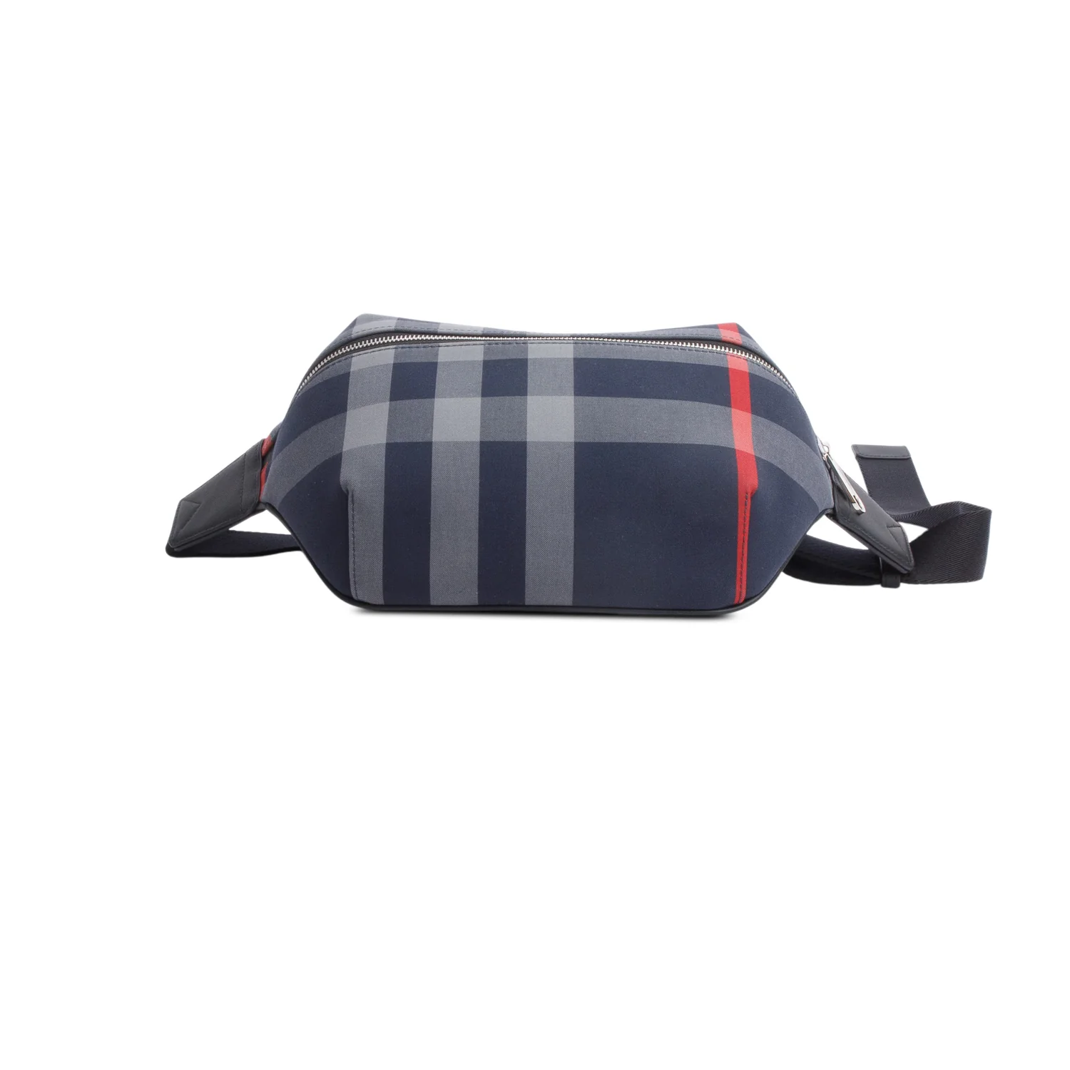Burberry Navy Sonny Check Belt Bag - Image 5
