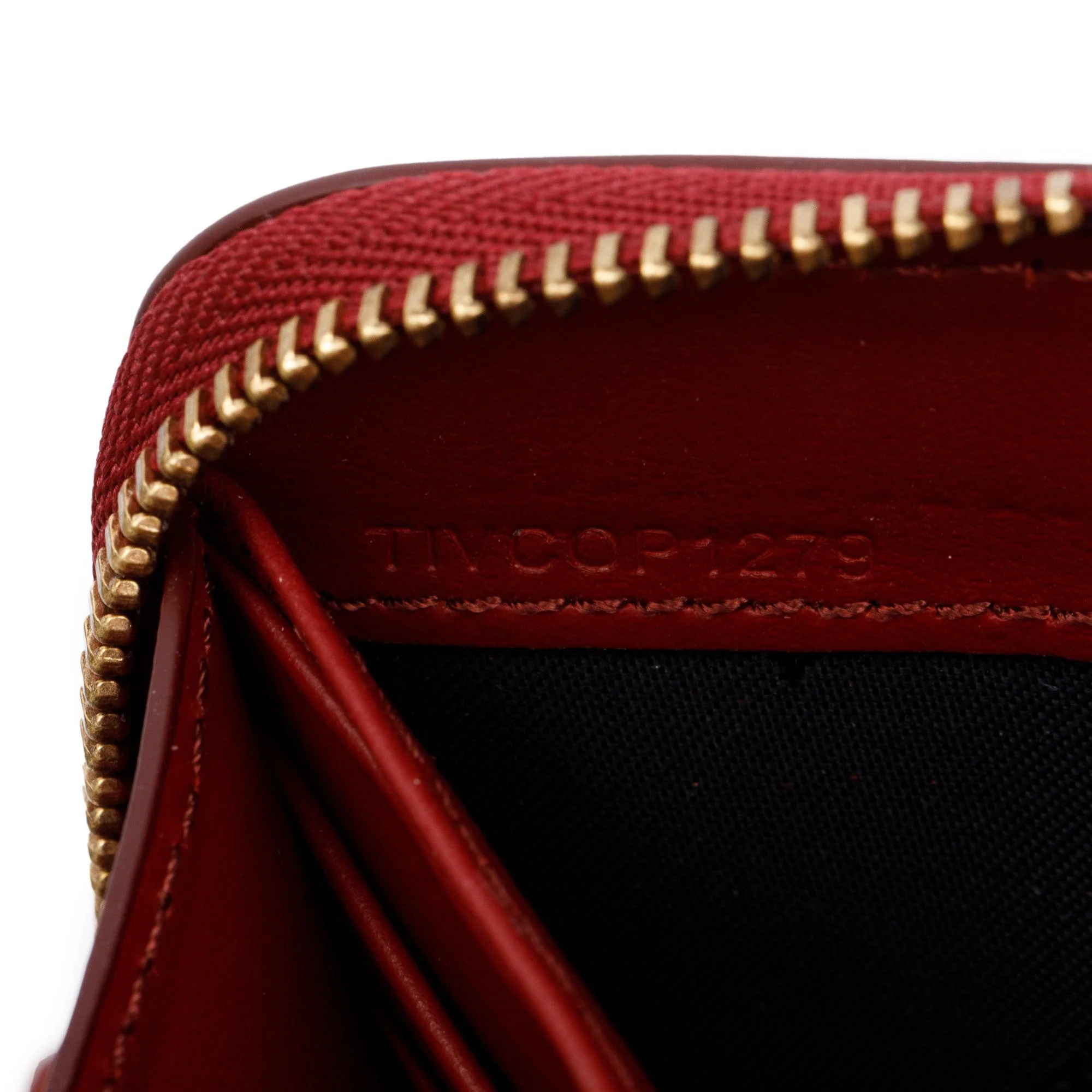 Burberry Nova Check Red Leather Trim Continental Zip Wallet - Image 7