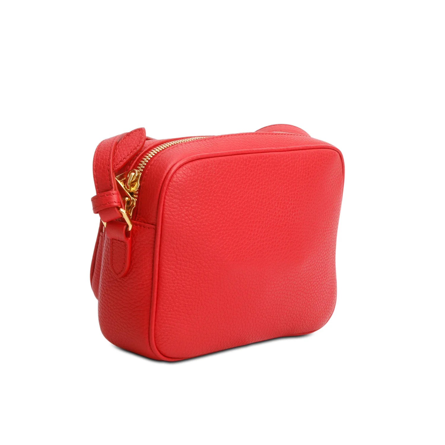 Burberry Red Calfskin Monogram Embossed Paddy Camera Bag - Image 6