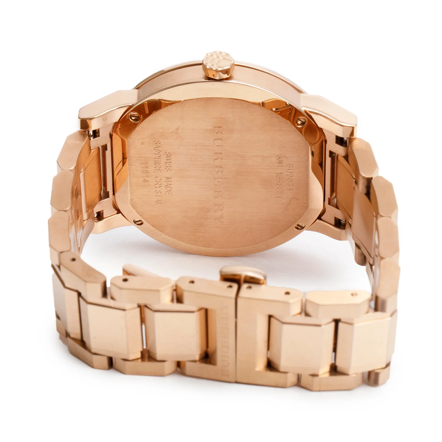 Burberry Rose Gold Plated Stainless Steel BU9034 The City 38 MM Quartz Watch w/ Box - Image 4