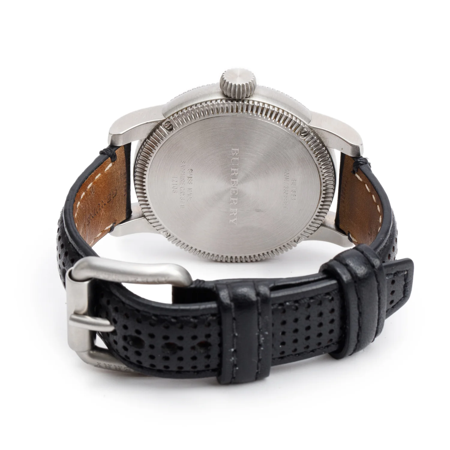 Burberry Stainless Steel BU7854 Utilitarian 42.5 MM GMT Quartz Watch Black Dial - Image 3