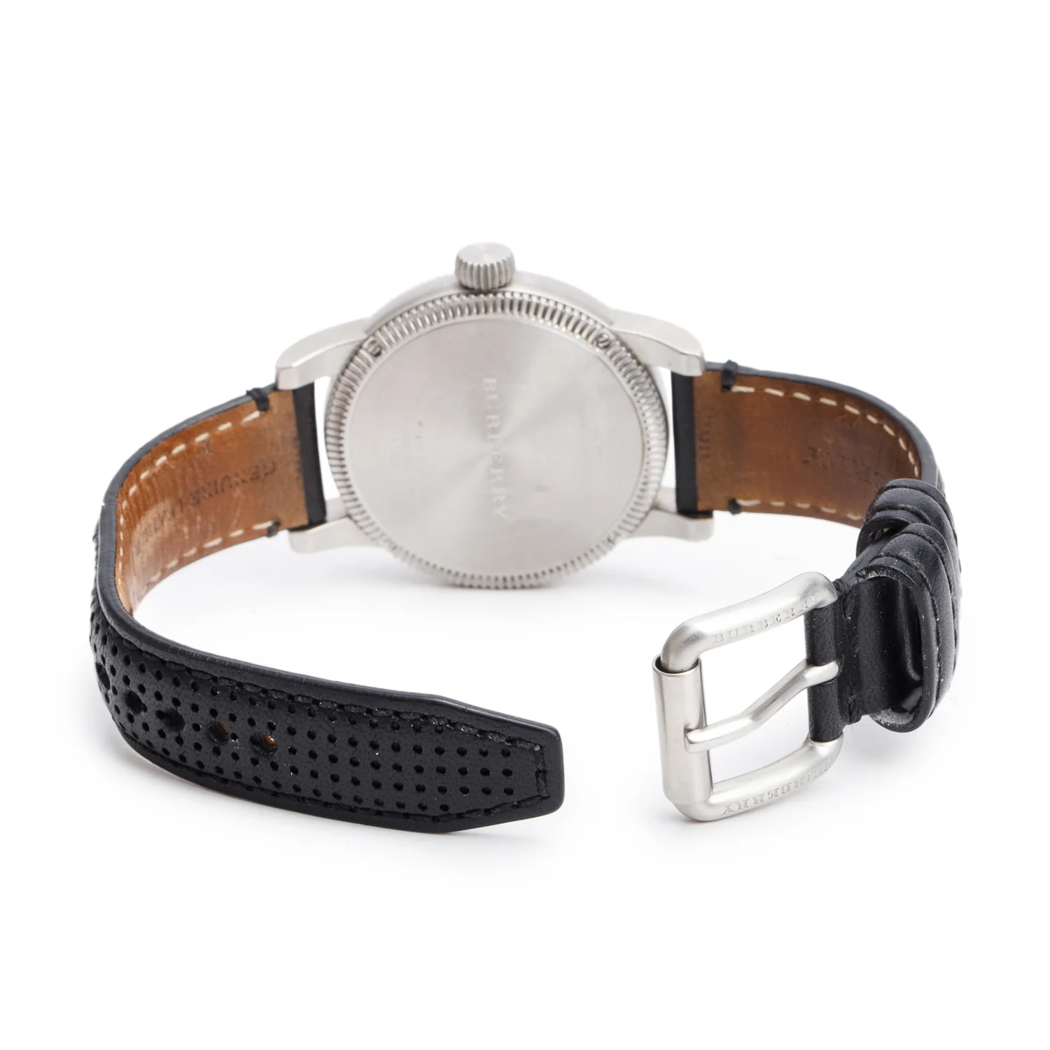 Burberry Stainless Steel BU7854 Utilitarian 42.5 MM GMT Quartz Watch Black Dial - Image 4