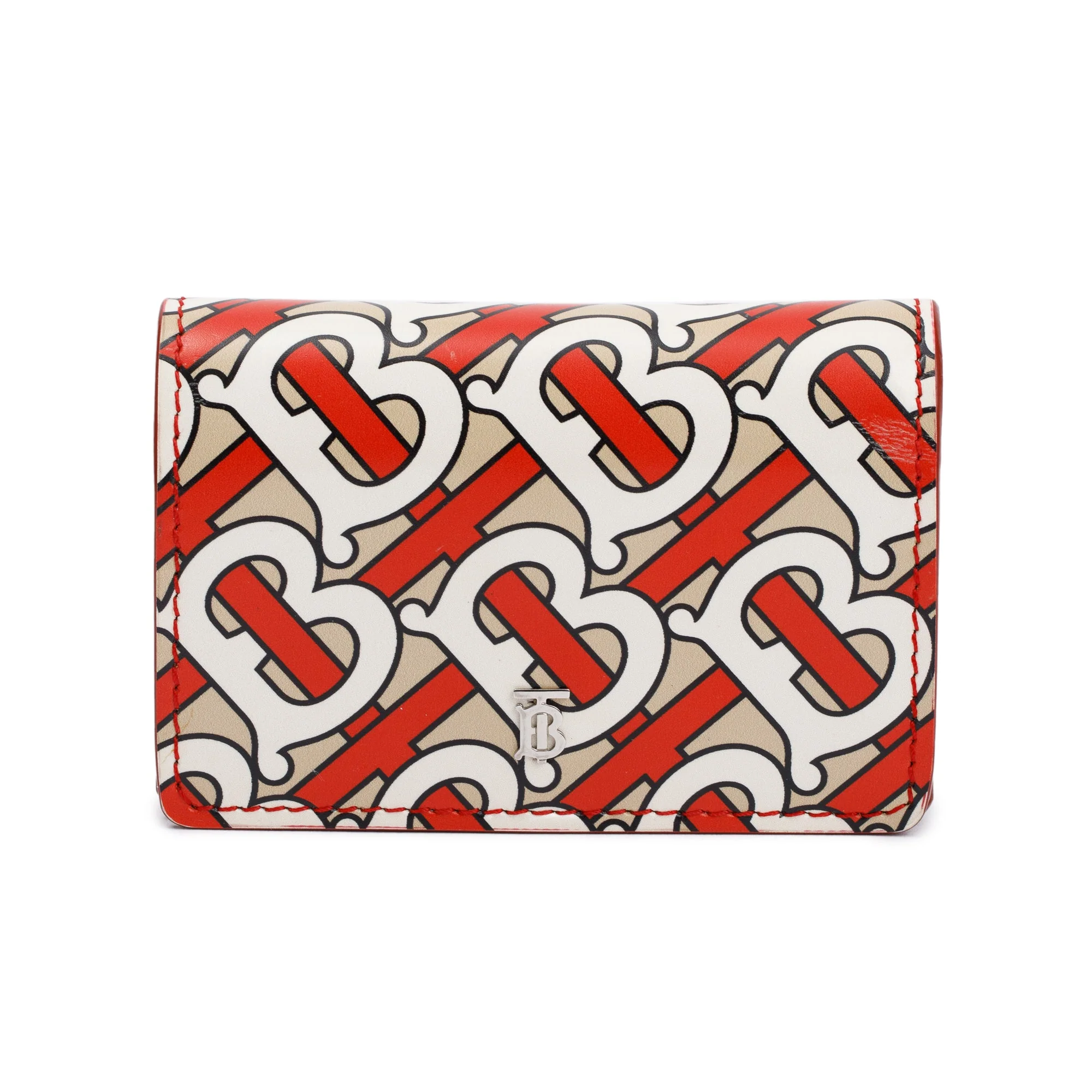 Burberry Vermillion Monogram Calfskin Jessie Chain Card Case - Image 3