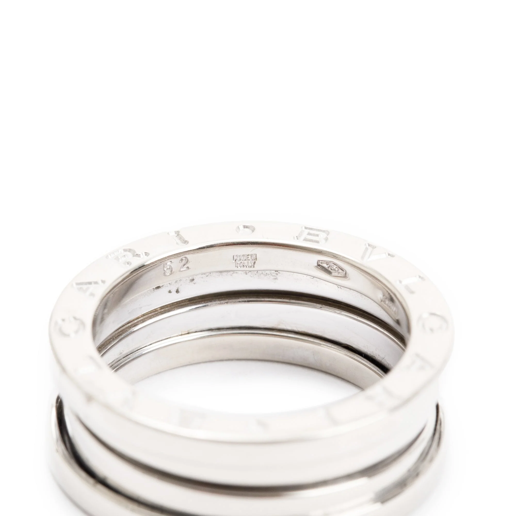 BVLGARI 18k White Gold B.Zero1 Three-Band Ring, Size 52 6 - Image 4