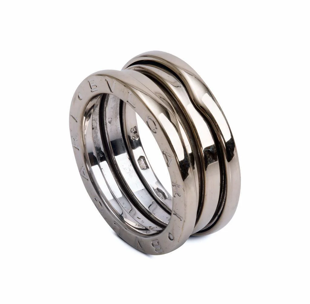 BVLGARI 18k White Gold B.Zero1 Three-Band Ring, Size 52 6 - Image 2