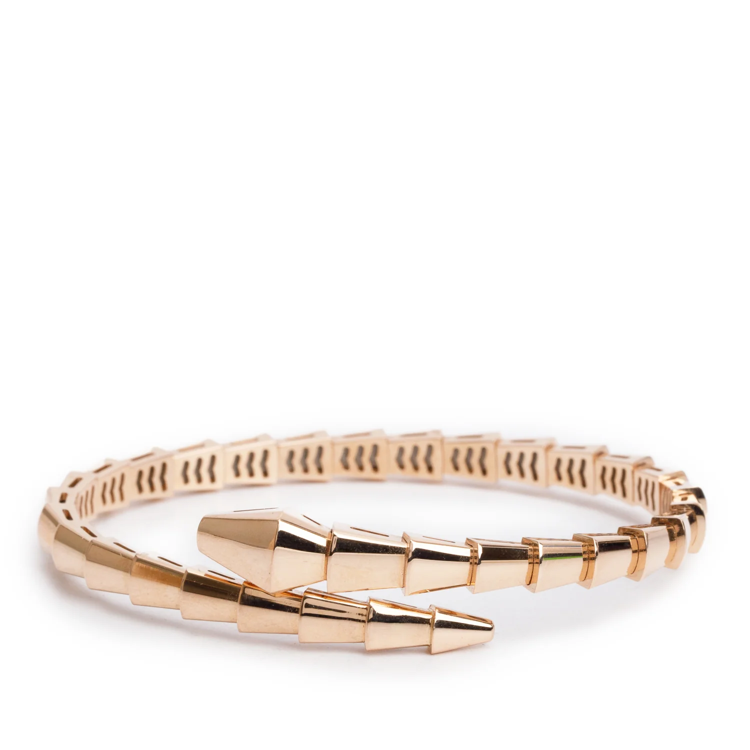 BVLGARI 2025 18k Rose Gold Serpenti Viper Bracelet, Size M w/ Box & Certificate