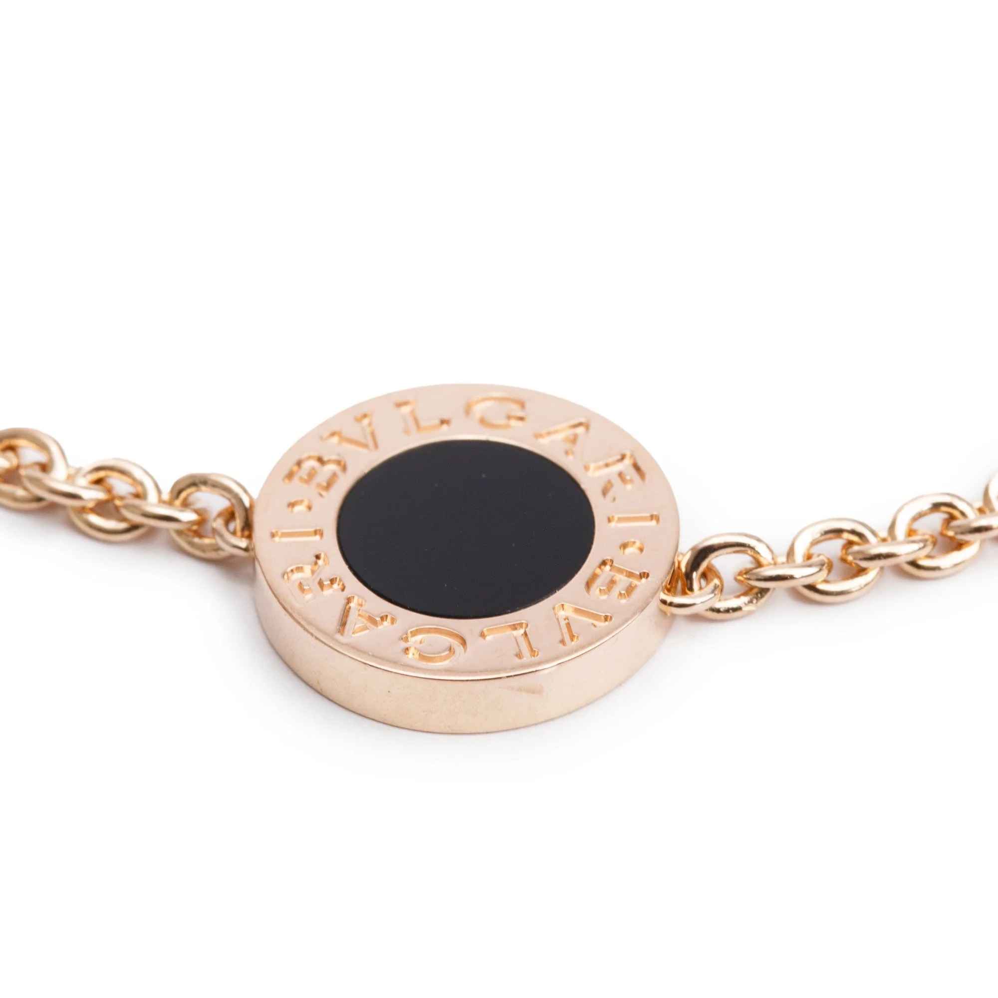BVLGARI Bvlgari 18k Rose Gold Mother of Pearl & Onyx Bracelet w/ Certificate - Image 4