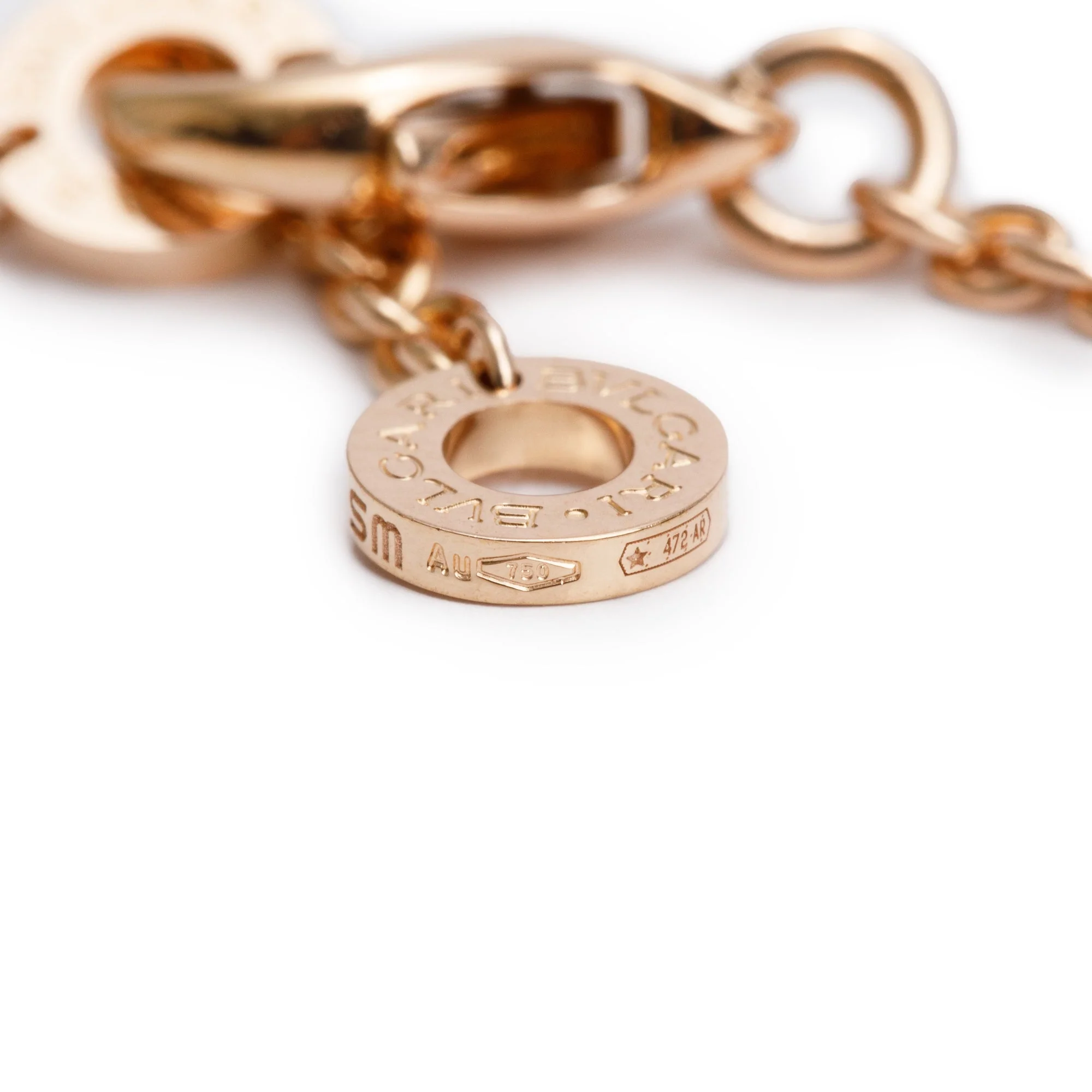 BVLGARI Bvlgari 18k Rose Gold Mother of Pearl & Onyx Bracelet w/ Certificate - Image 5