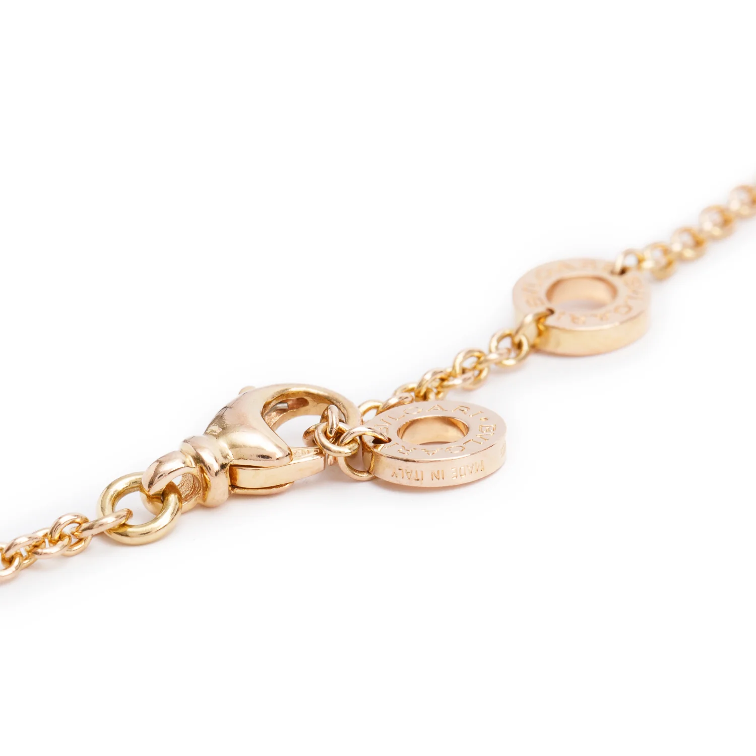 BVLGARI BVLGARI 18k Rose Gold Sapphire & Tsavorite Sorbet Pendant Necklace - Image 5