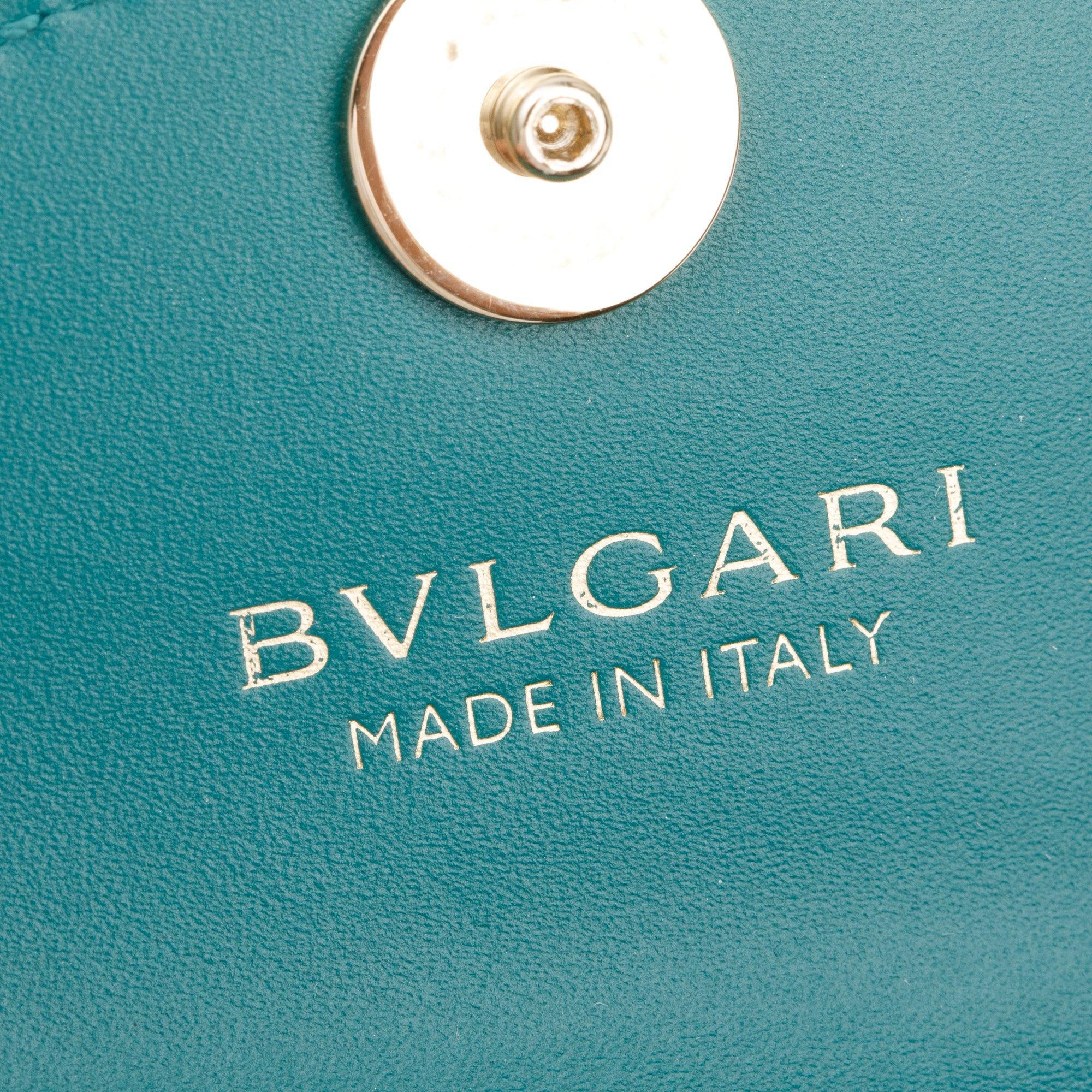 BVLGARI Green Calfskin Leather XXS Serpenti Forever Chain Bag - Image 8