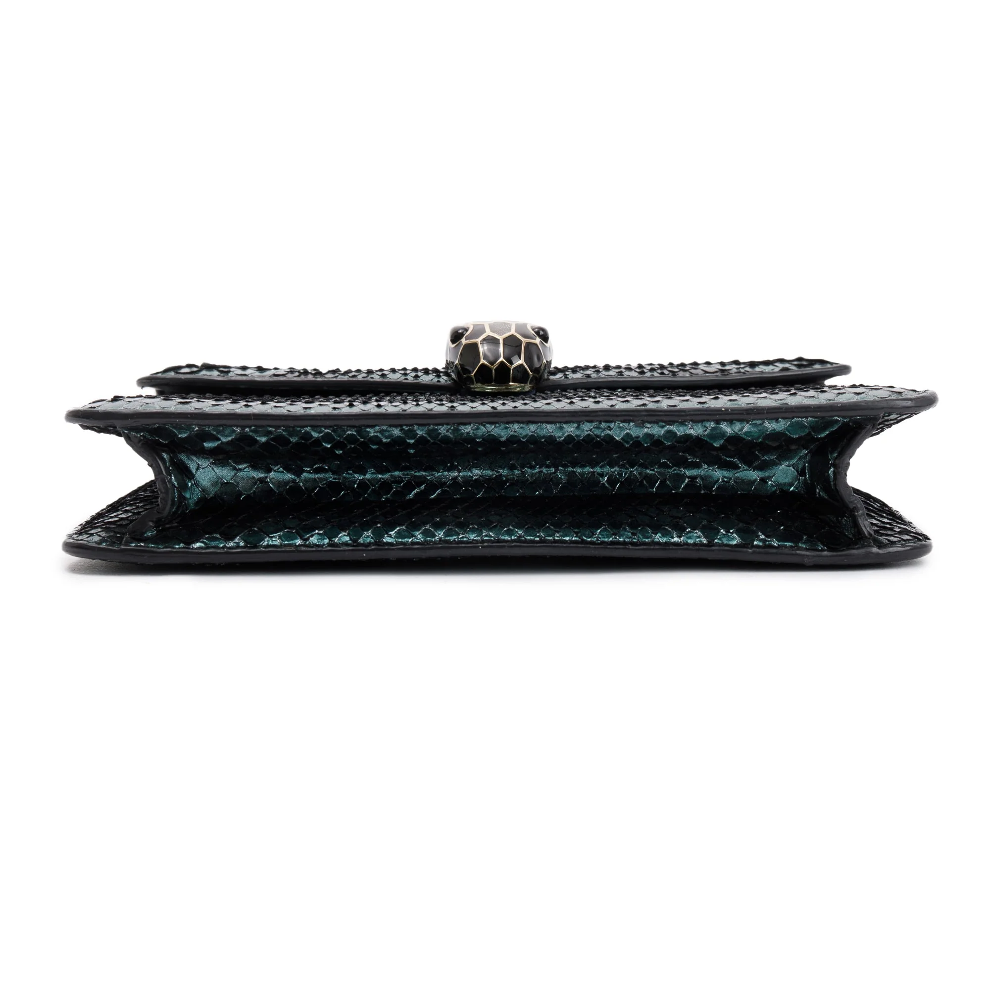 BVLGARI Green Karung Skin Serpenti Forever Crossbody Bag - Image 6
