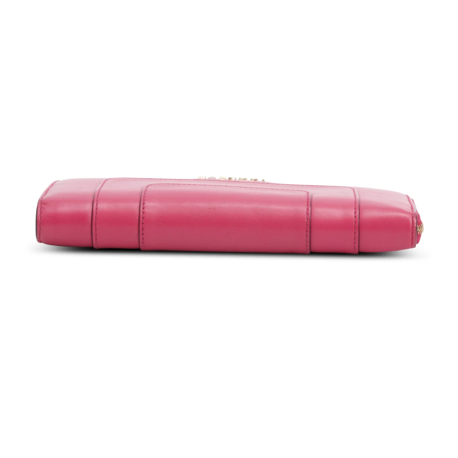 BVLGARI Pink Calfskin Leather Serpenti Forever Zip Wallet - Image 5