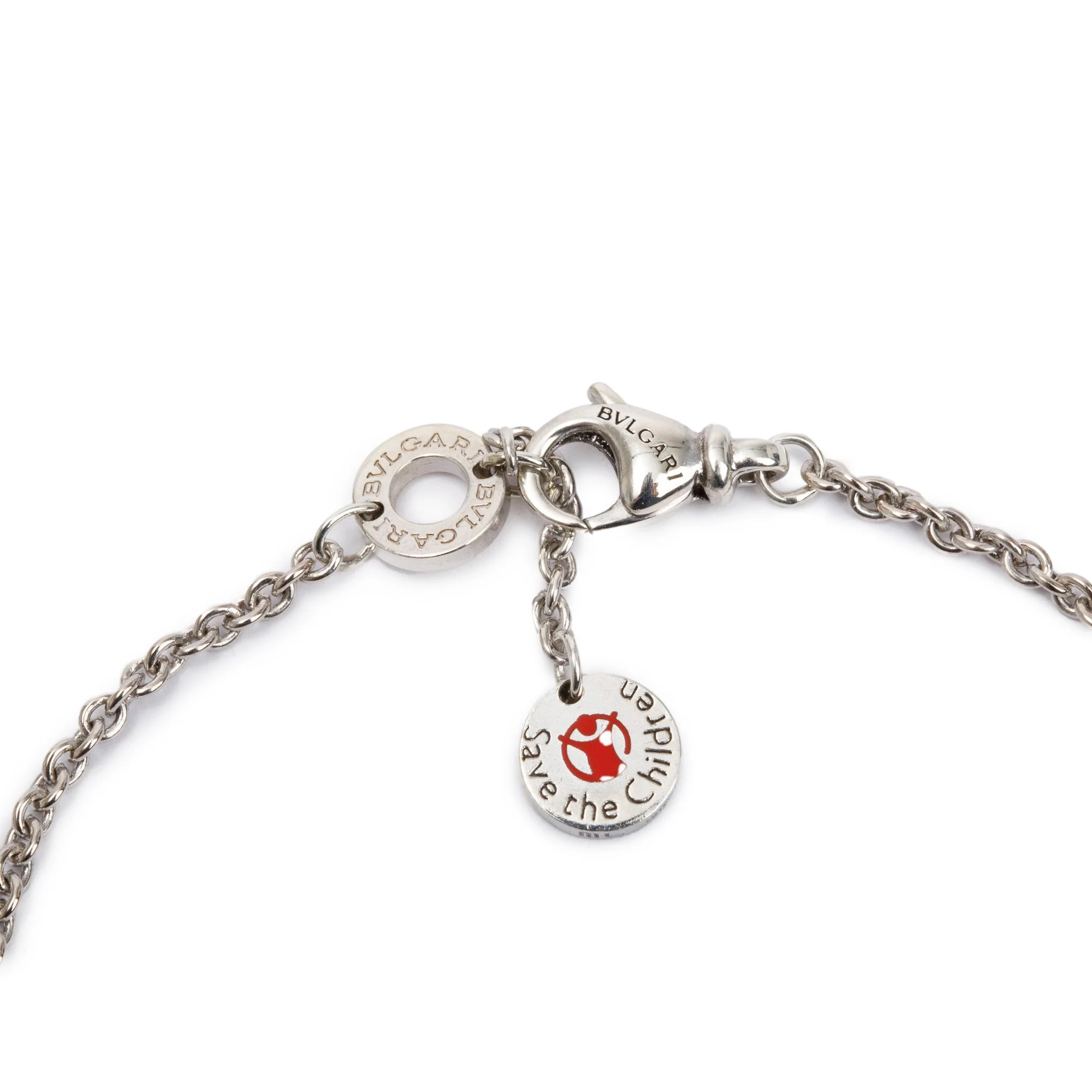 BVLGARI Sterling Silver & Black Ceramic Save The Children Bracelet - Image 2