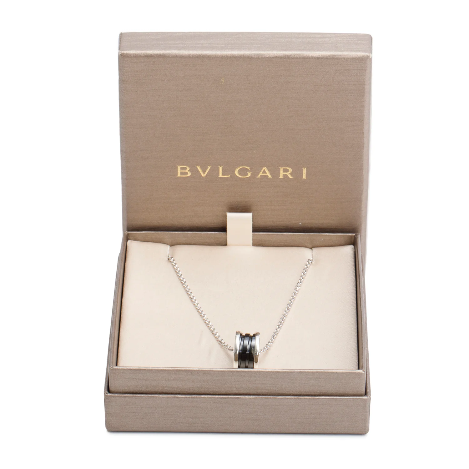 BVLGARI Sterling Silver Save The Children Black Onyx Pendant Necklace w/ Box - Image 3
