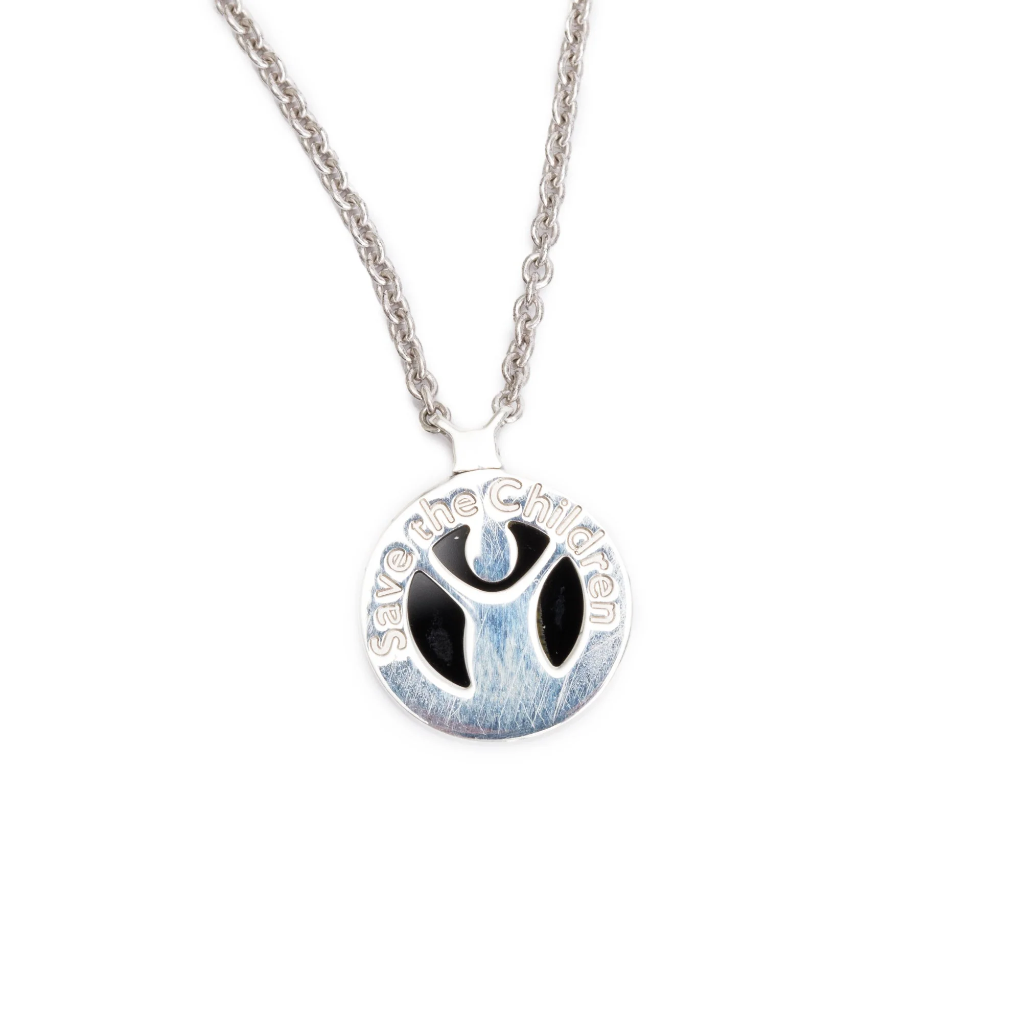 BVLGARI Sterling Silver Save The Children Black Onyx & Ruby Pendant Necklace - Image 6