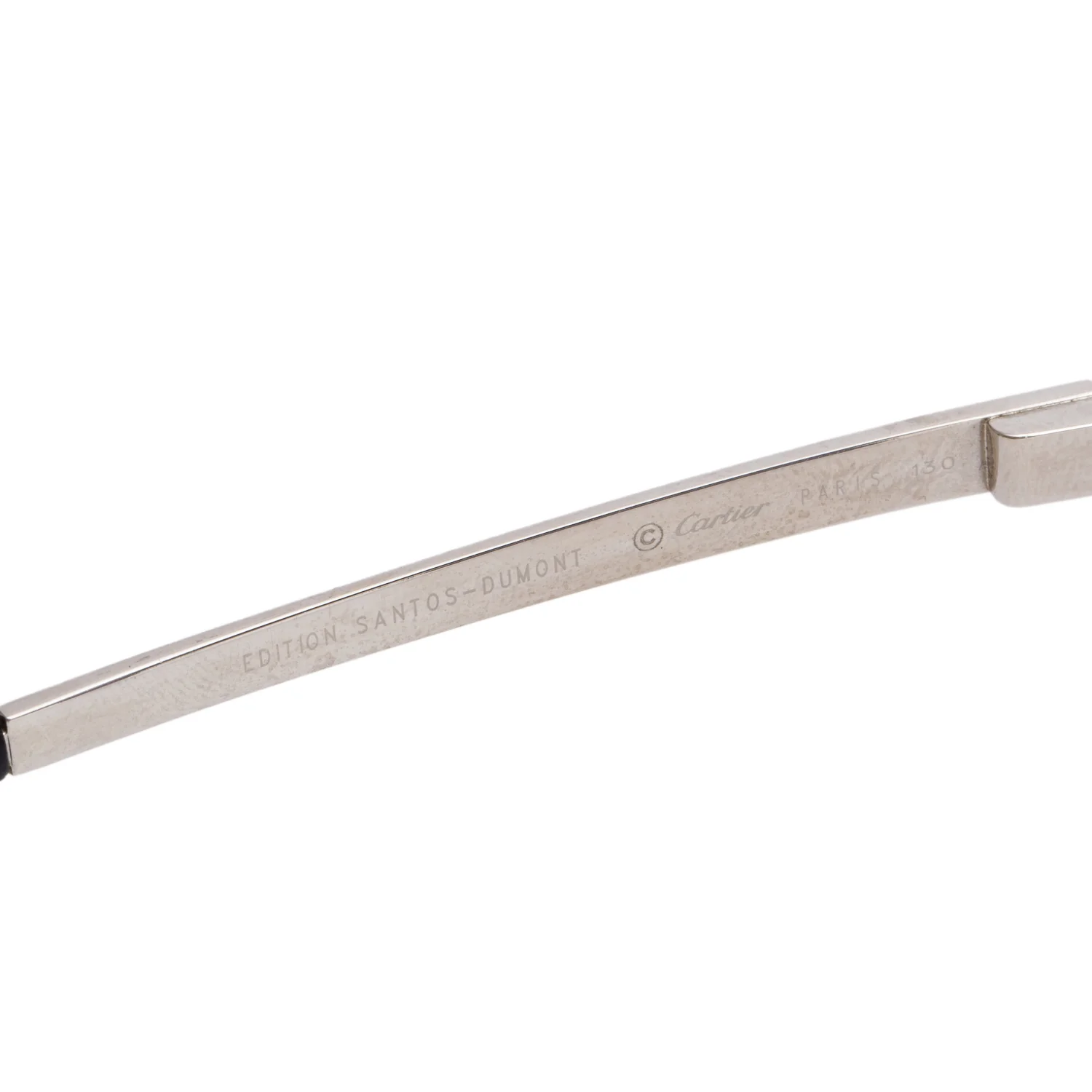 Cartier 130 Two-Tone Metal Santos Dumont Aviator Sunglasses - Image 3