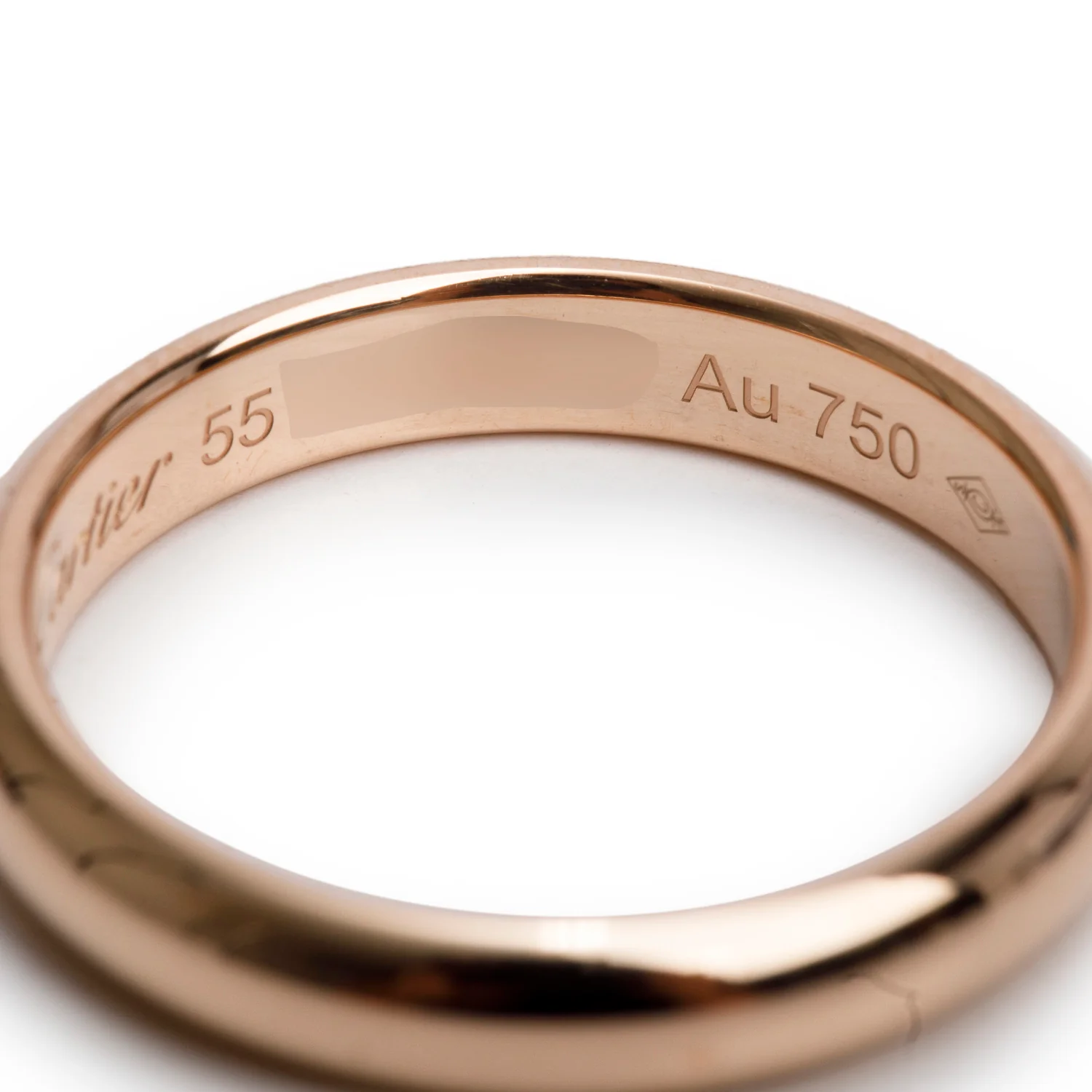 Cartier 18k Rose Gold 1895 3.5 MM Wedding Band Ring, Size 55 7.25 - Image 2