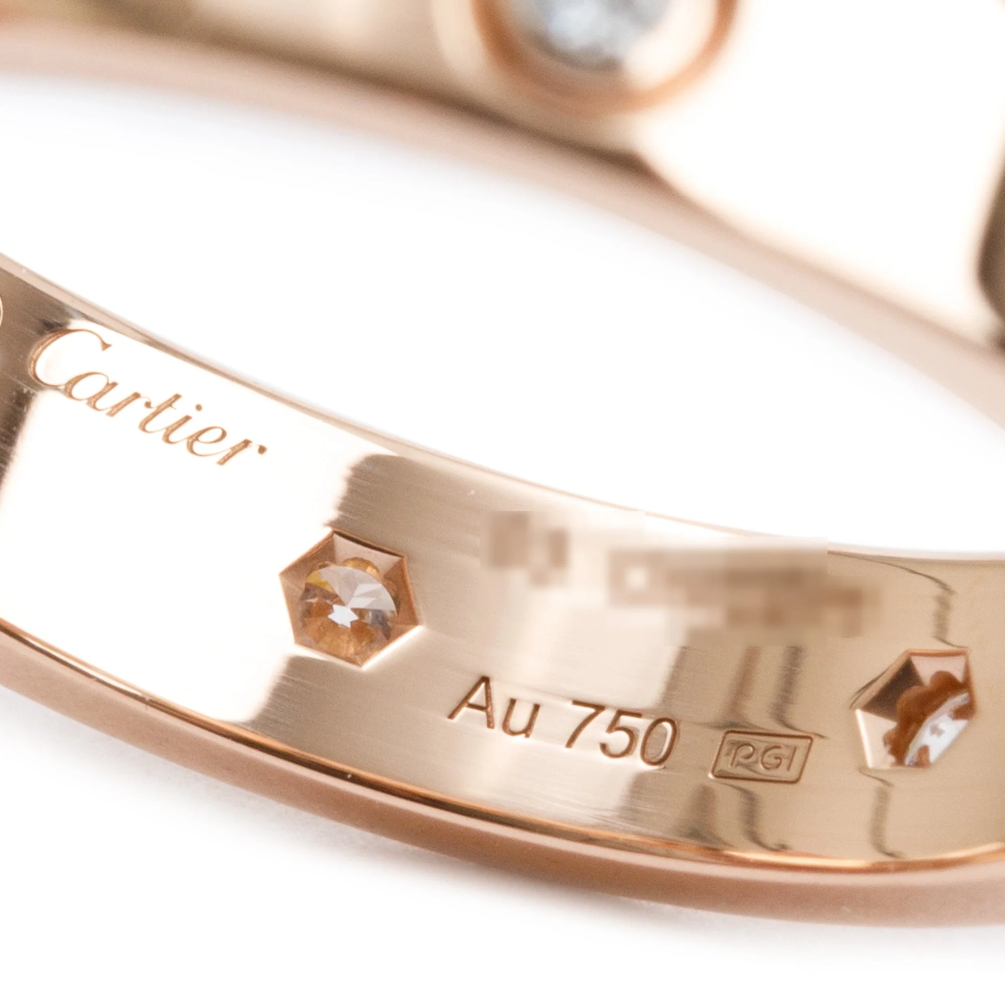Cartier 18k Rose Gold 4 MM 8 Diamond Love Wedding Band Ring, Size 53 6.5 w/ Box, Certificate & Receipt - Image 5