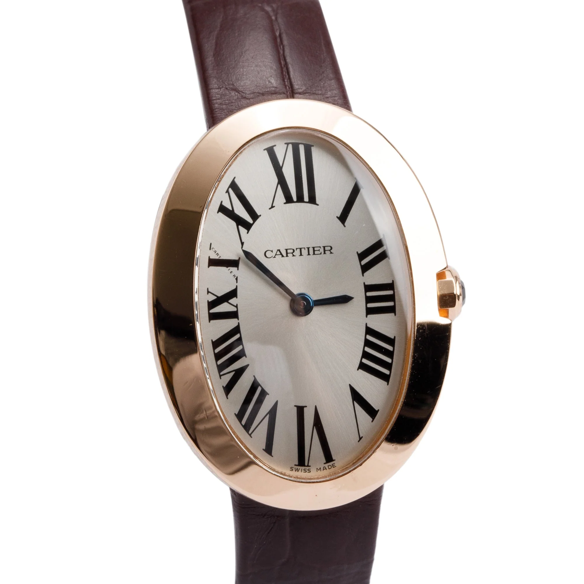 Cartier 18k Rose Gold Baignoire Watch, Small Model 3064 - Image 3