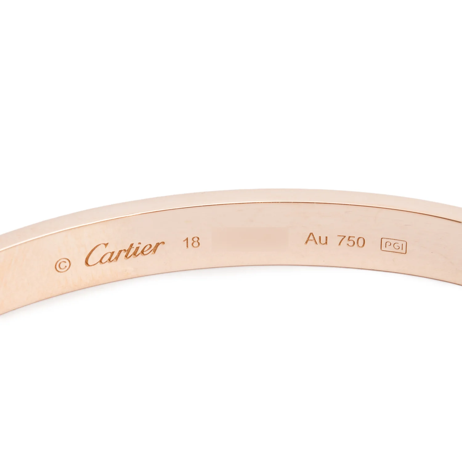 Cartier 18k Rose Gold Love Bracelet, Classic Model, Size 18 - Image 2