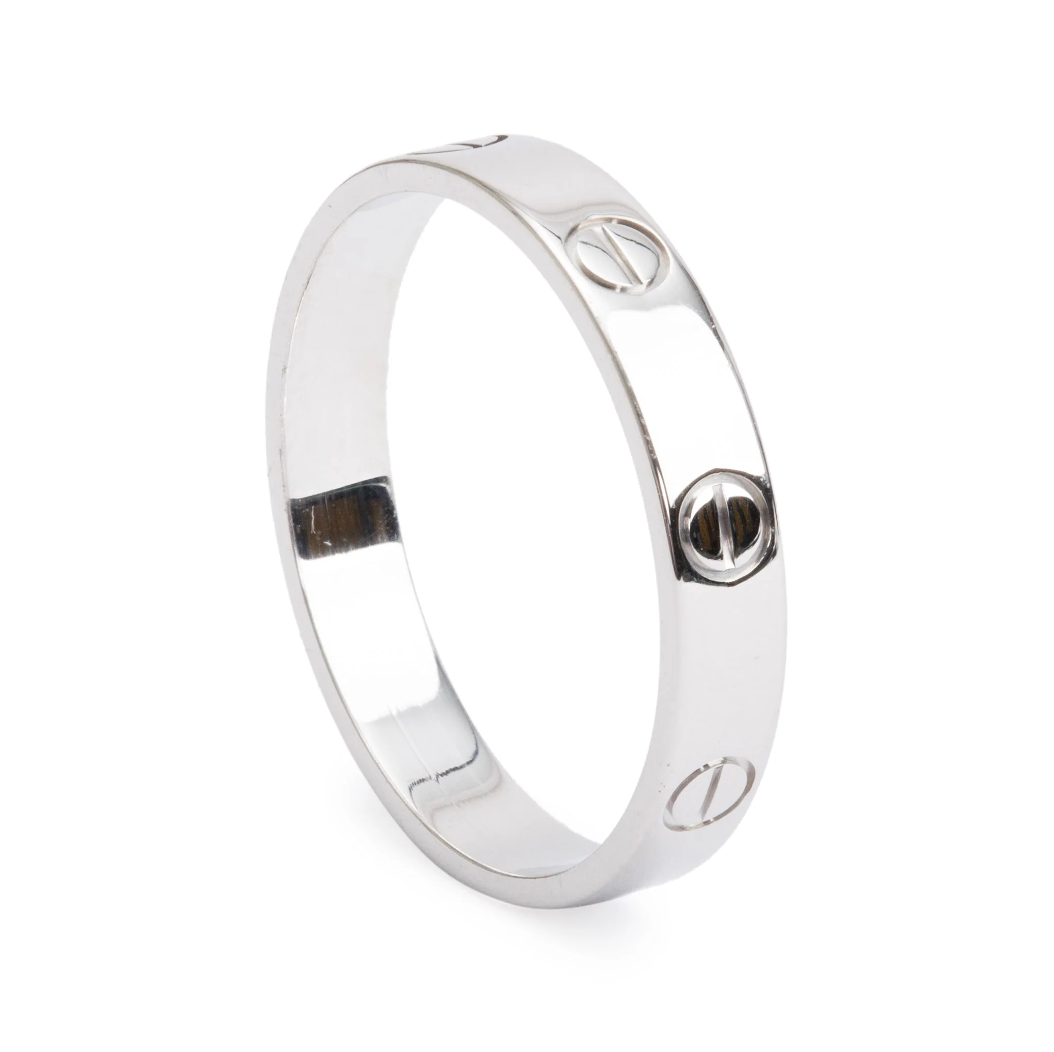 Cartier 18k White Gold 3.6 MM Love Wedding Band Ring, Size 59 8.75 w/ Box & Certificate - Image 3