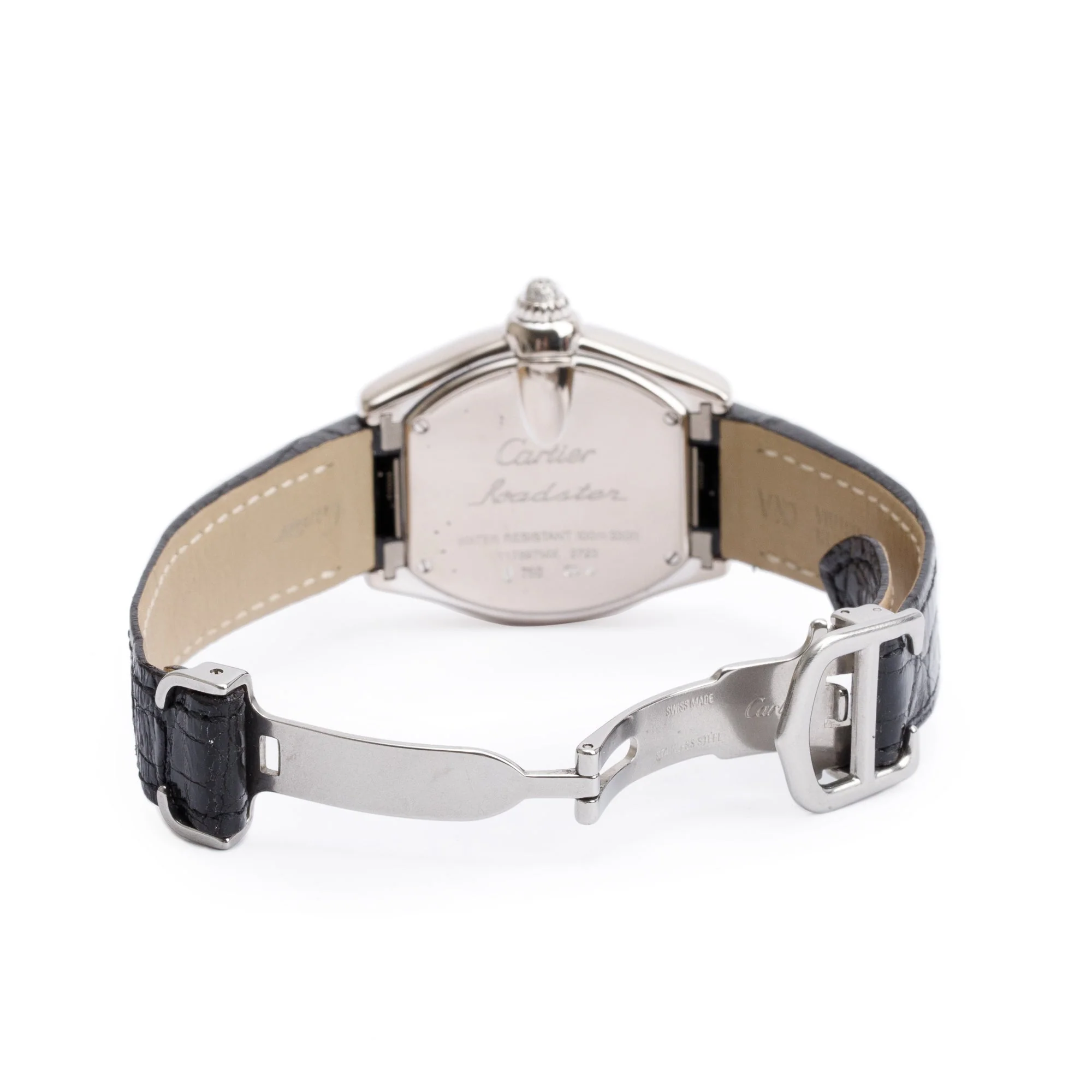Cartier 18k White Gold Diamond Bezel Roadster 31 MM Quartz Watch 2723 w/ Box, Extra Strap & Papers - Image 5