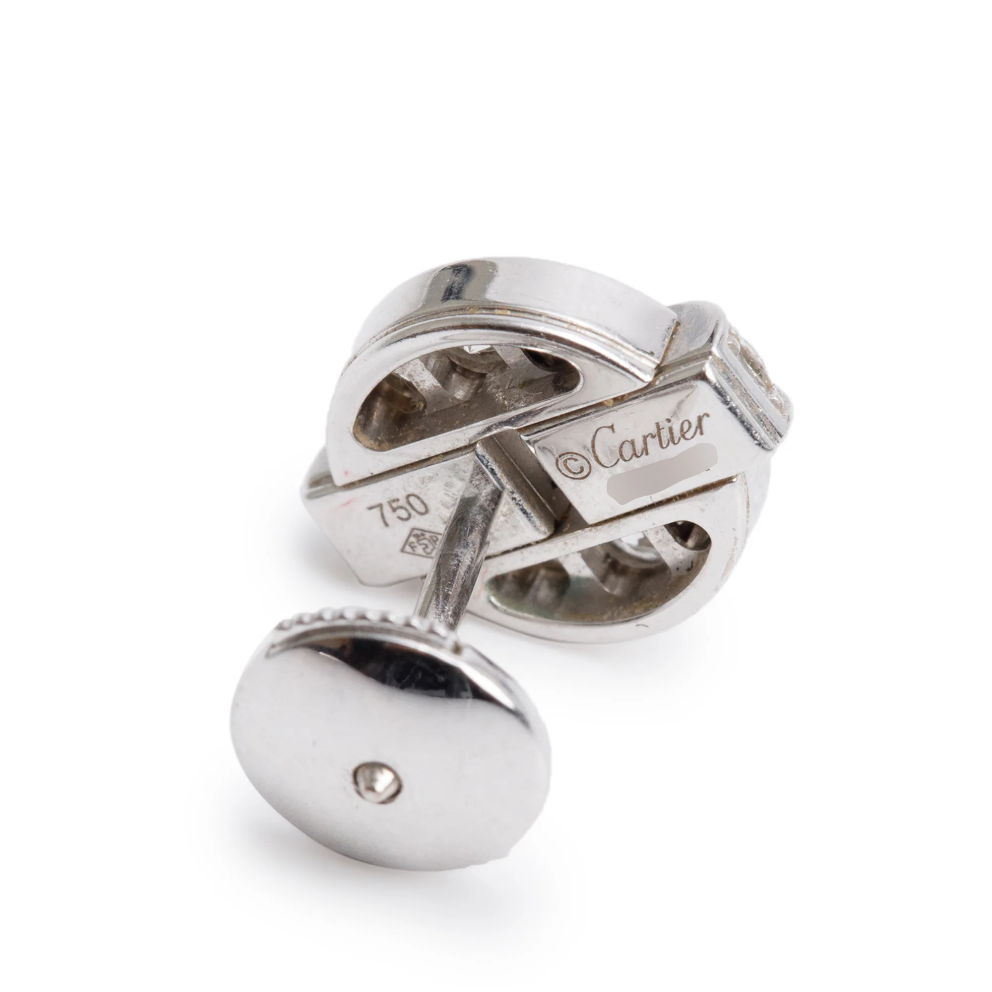 Cartier 18k White Gold Diamond Himalia Stud Earrings - Image 2