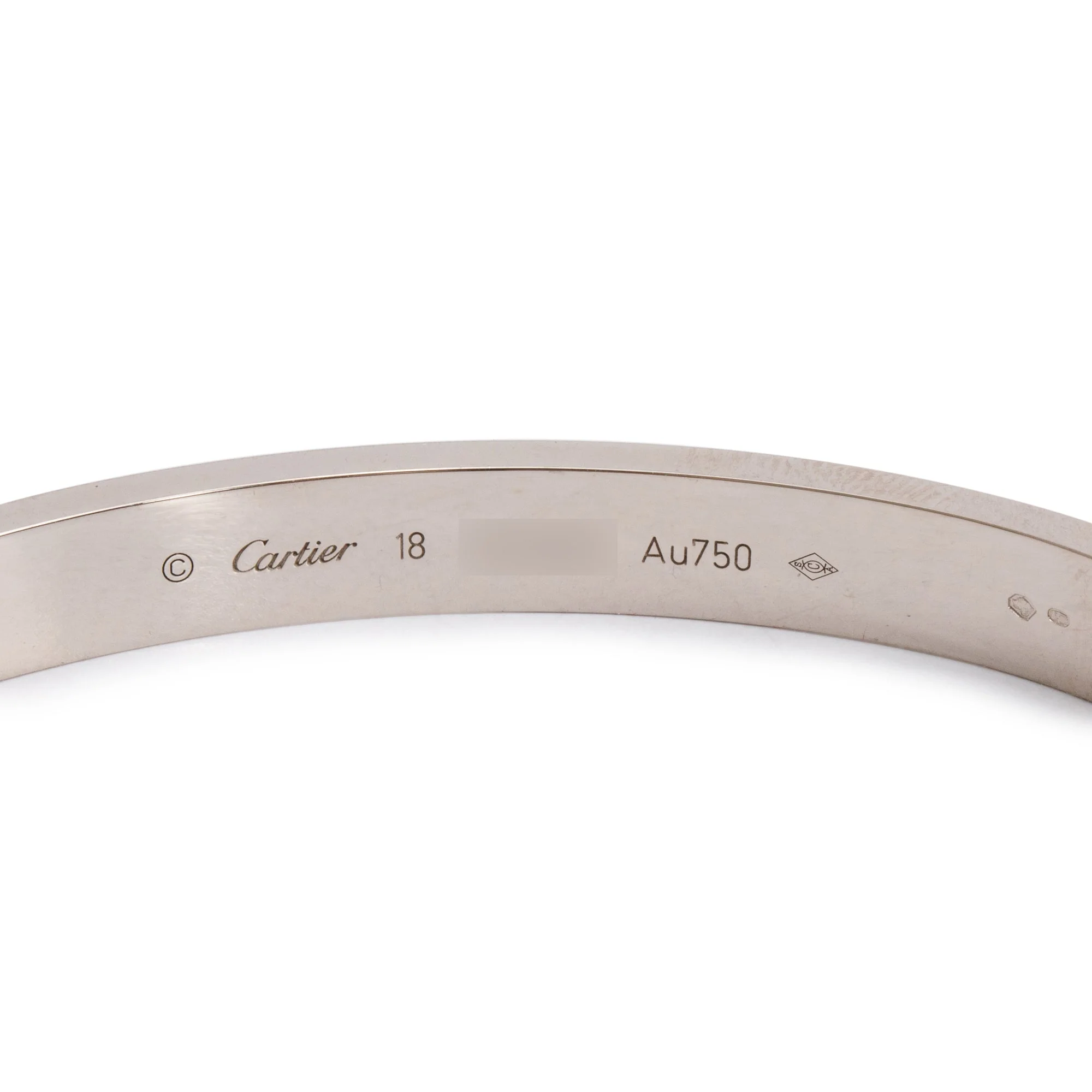 Cartier 18k White Gold Love Bracelet, Size 18 w/ Box & Certificate - Image 5