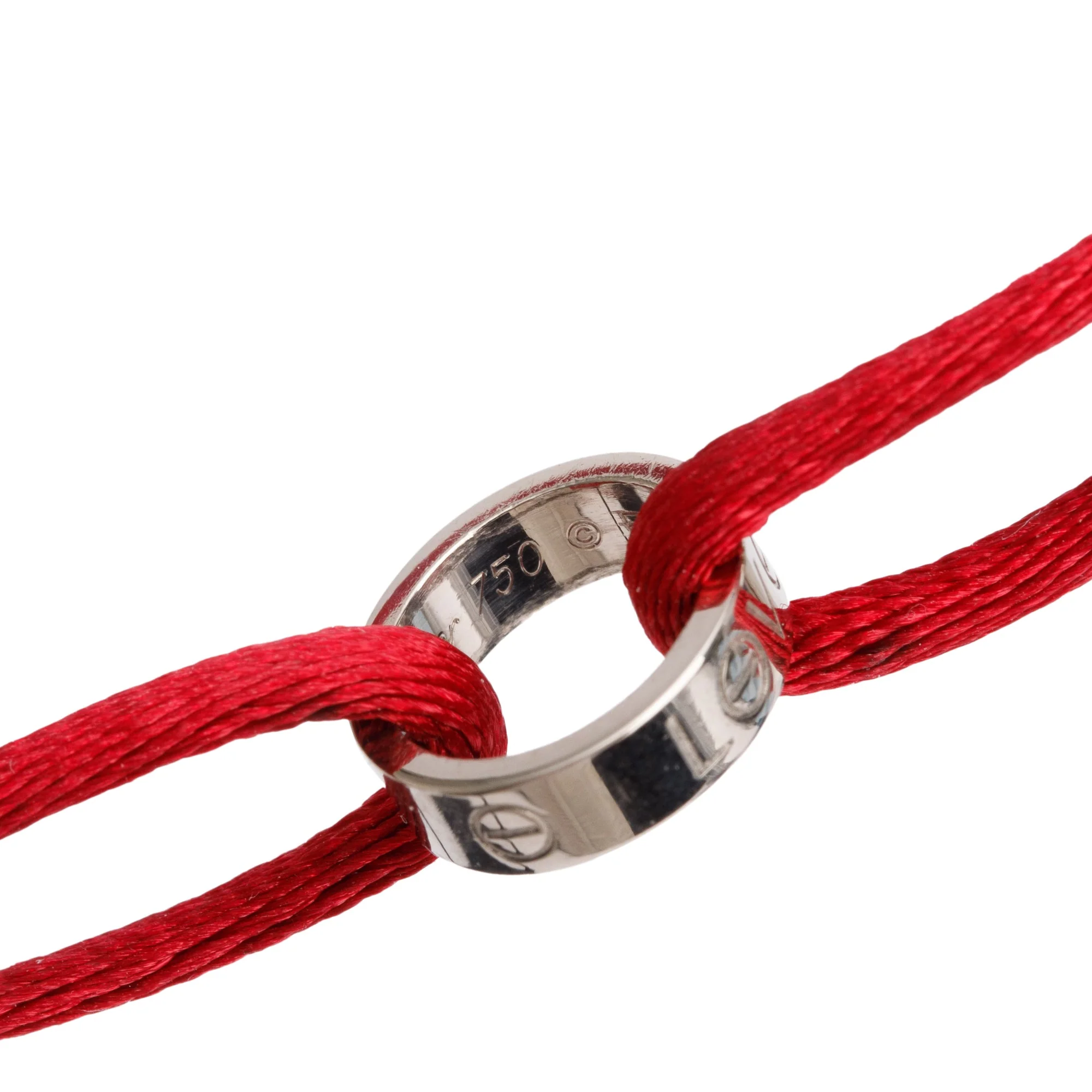 Cartier 18k White Gold Love Cord Bracelet - Image 4