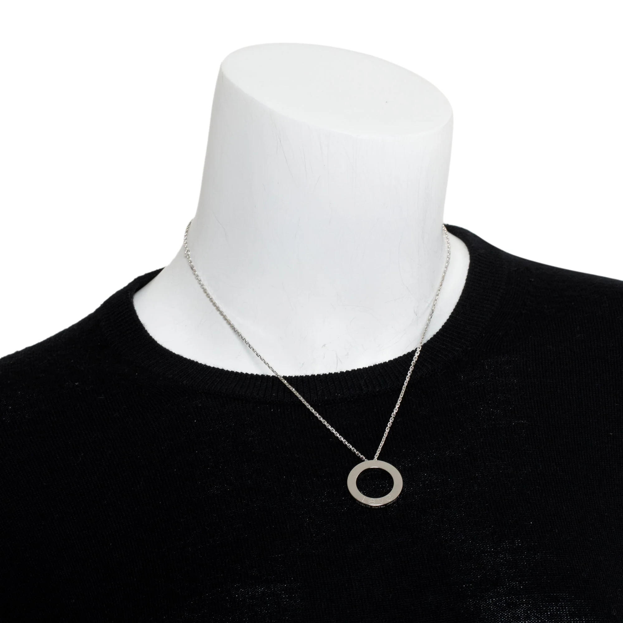 Cartier 18k White Gold Love Pendant Necklace - Image 9