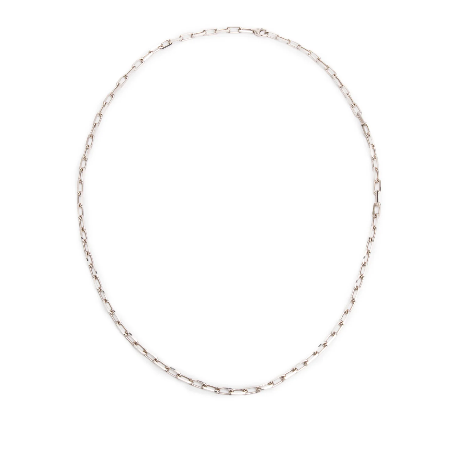 Cartier 18k White Gold Santos de Cartier Chain Necklace, Small Model w/ Box