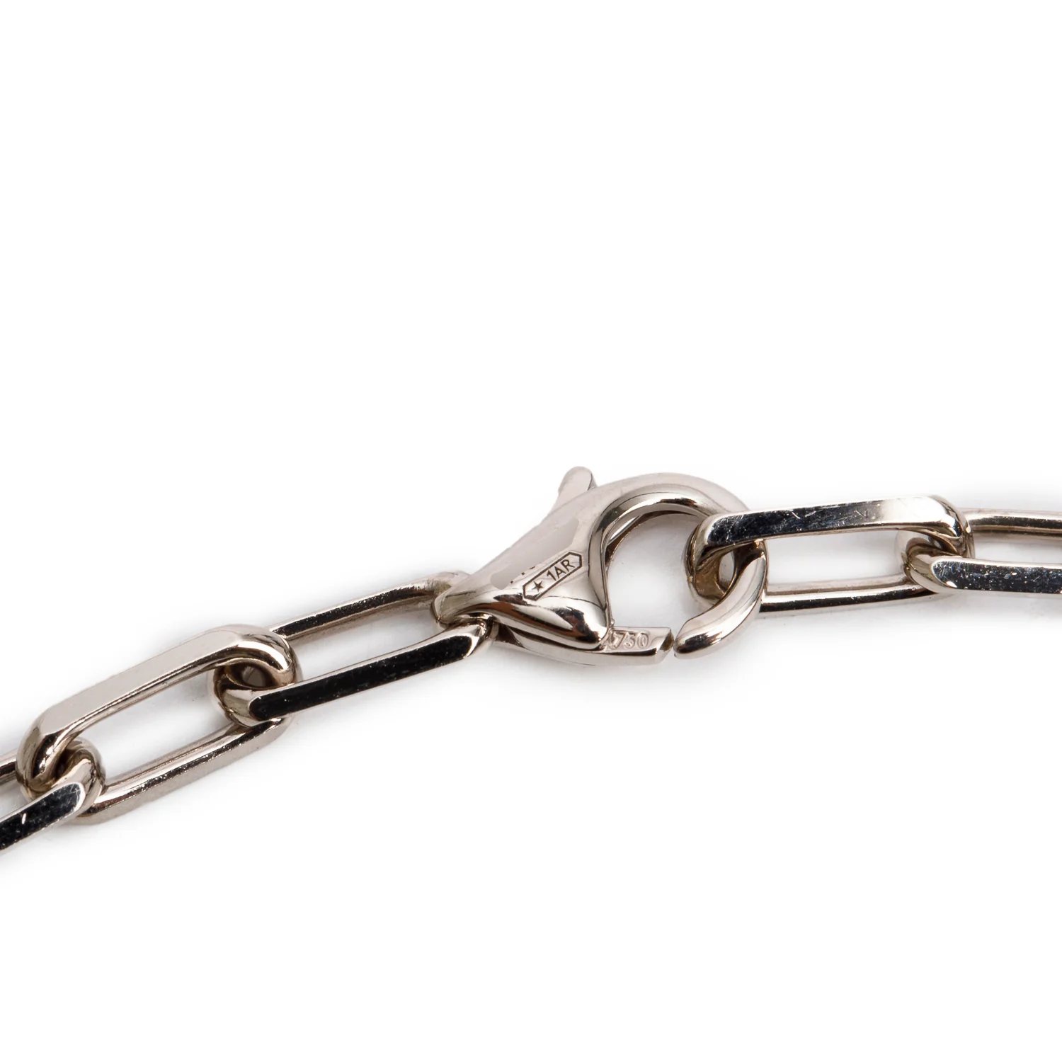 Cartier 18k White Gold Santos de Cartier Chain Necklace, Small Model w/ Box - Image 4
