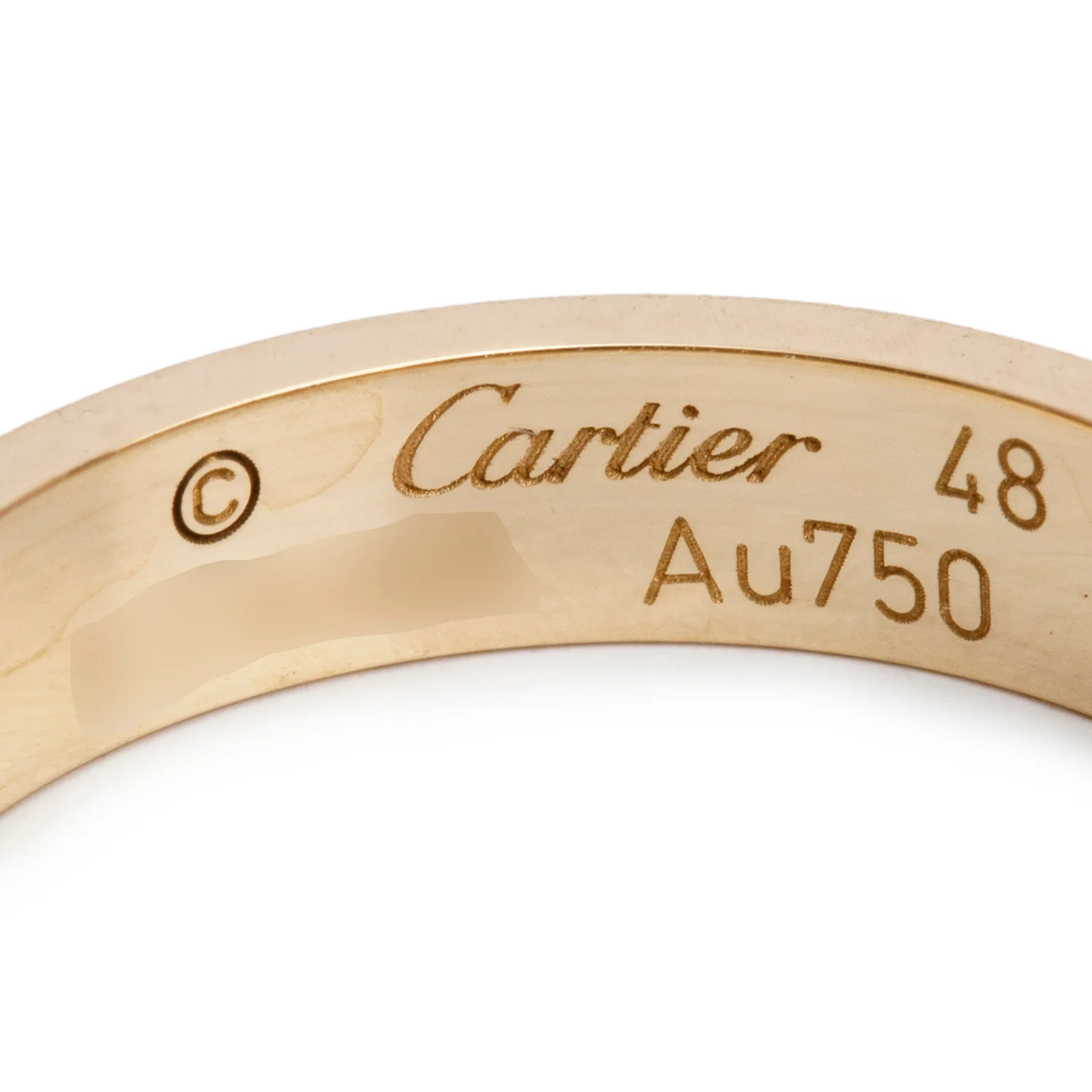Cartier 18k Yellow Gold 3.6 MM Love Wedding Band Ring, Size 48 4.5 w/ Box, Receipt & Certificate - Image 5