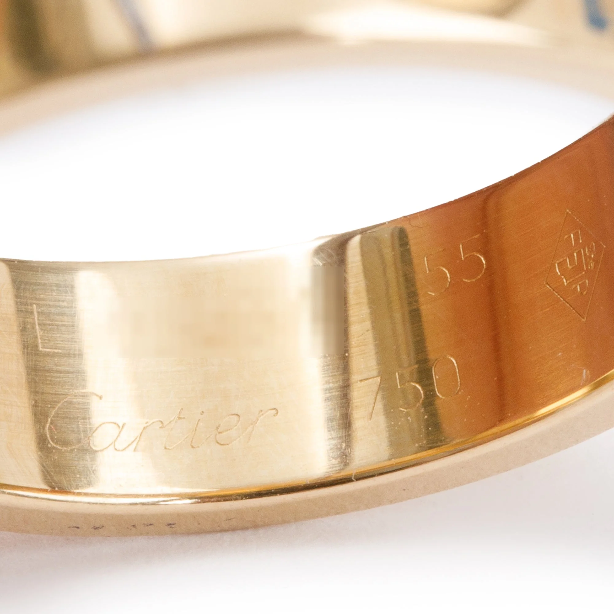 Cartier 18k Yellow Gold 5.5 MM Love Ring, Size 55 7.25 w/ Box - Image 3