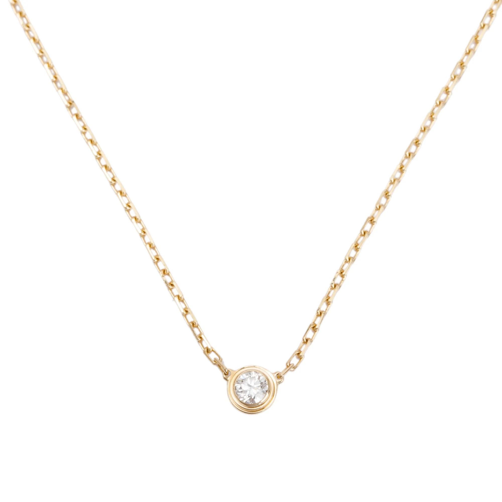 Cartier 18k Yellow Gold D'Amour Necklace, Small Model w/ Box - Image 4