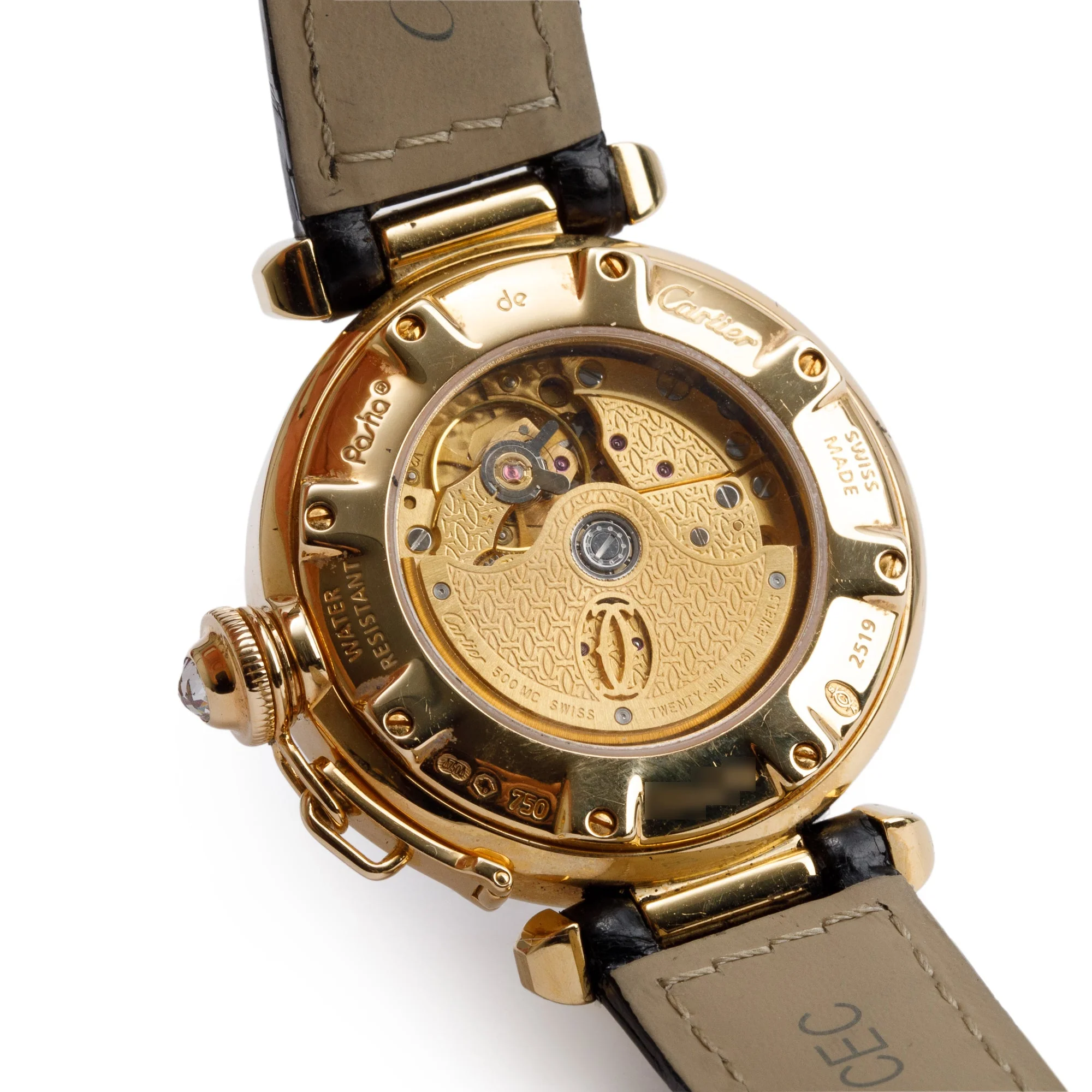 Cartier 18k Yellow Gold Diamond Dial Pasha de Cartier 32 MM Automatic Watch - Image 5