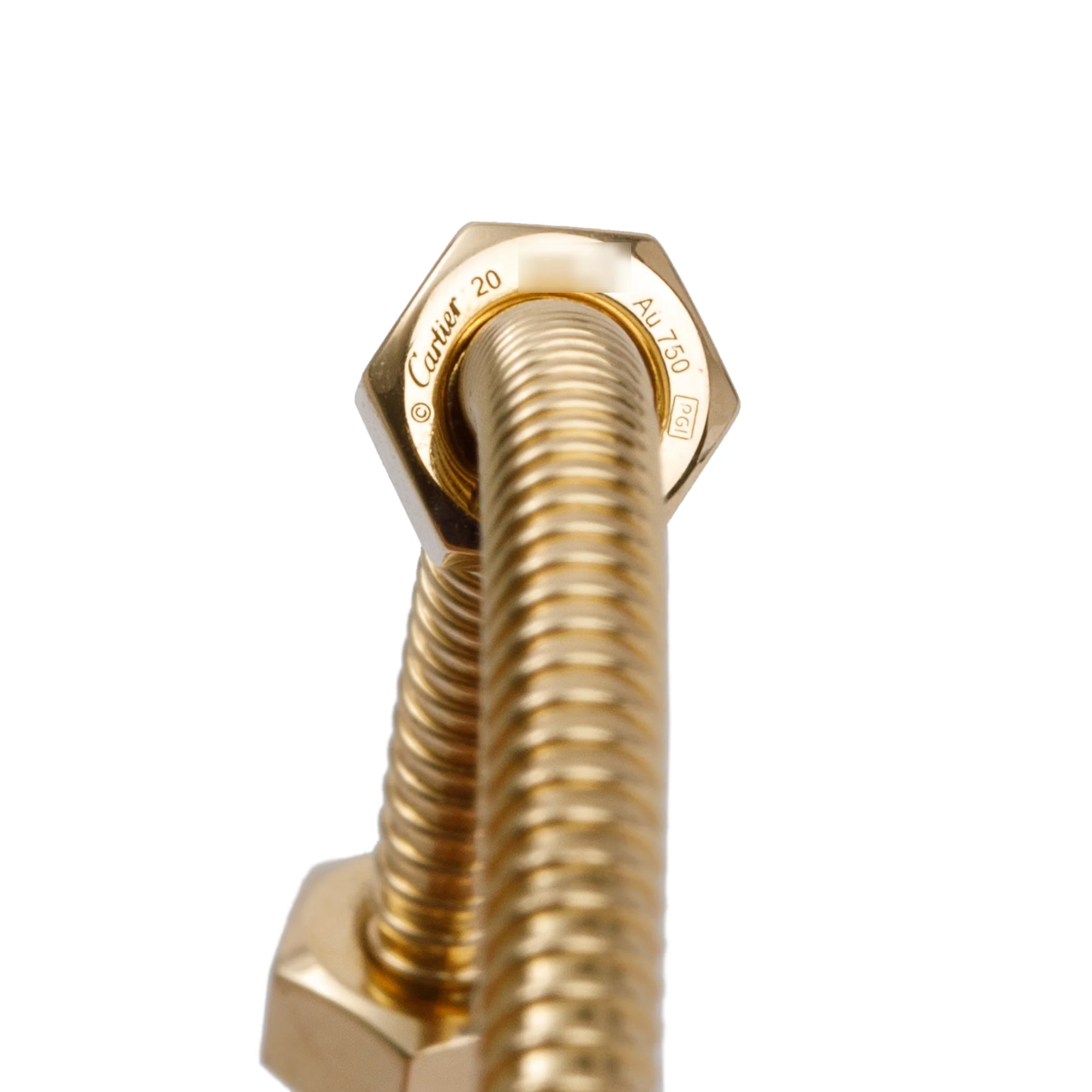 Cartier 18k Yellow Gold Ecrou de Cartier Bracelet, Size 20 - Image 2