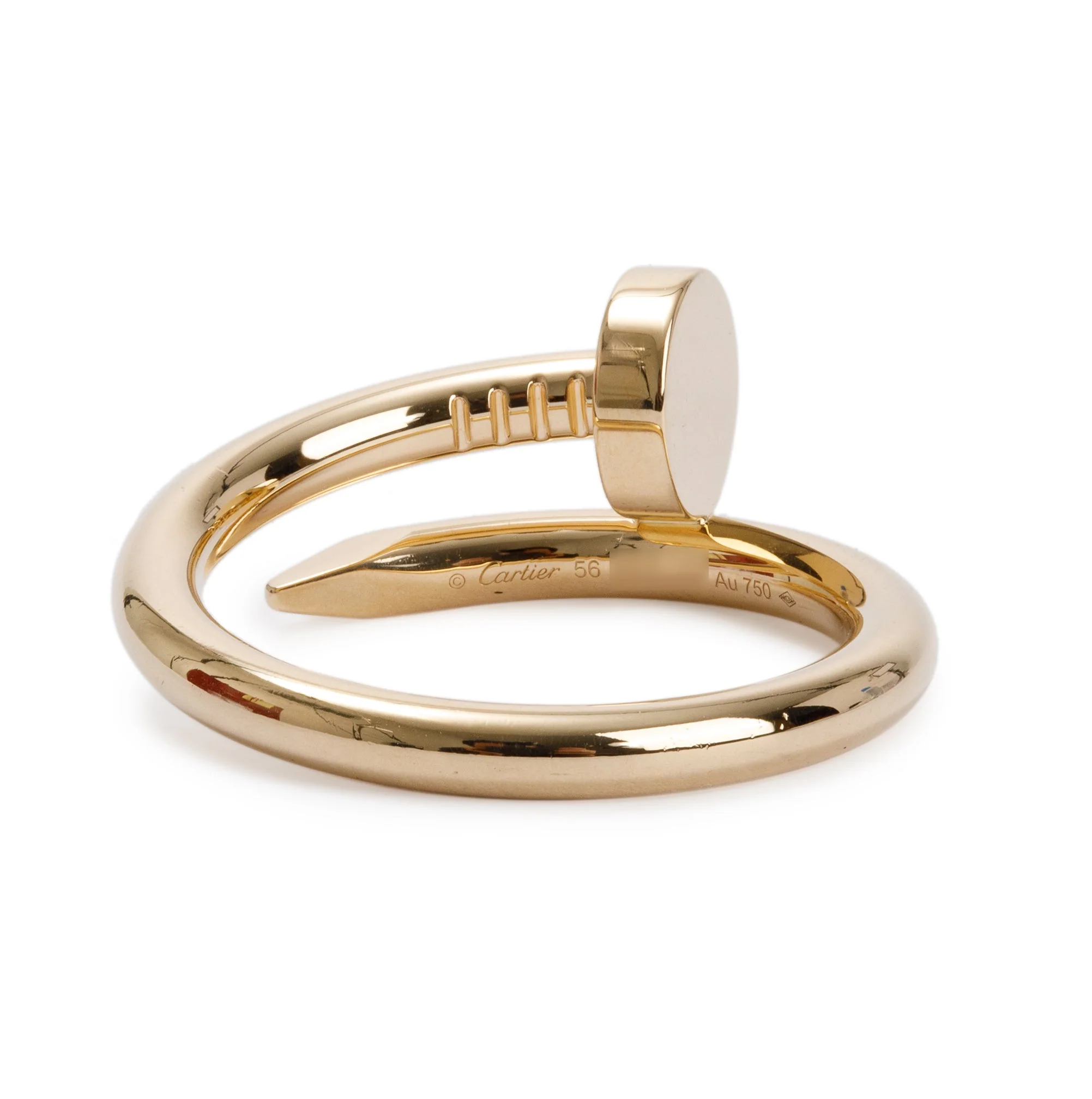 Cartier 18k Yellow Gold Juste Un Clou Ring, Size 56 7.5 w/ Box, Certificate & Receipt - Image 3