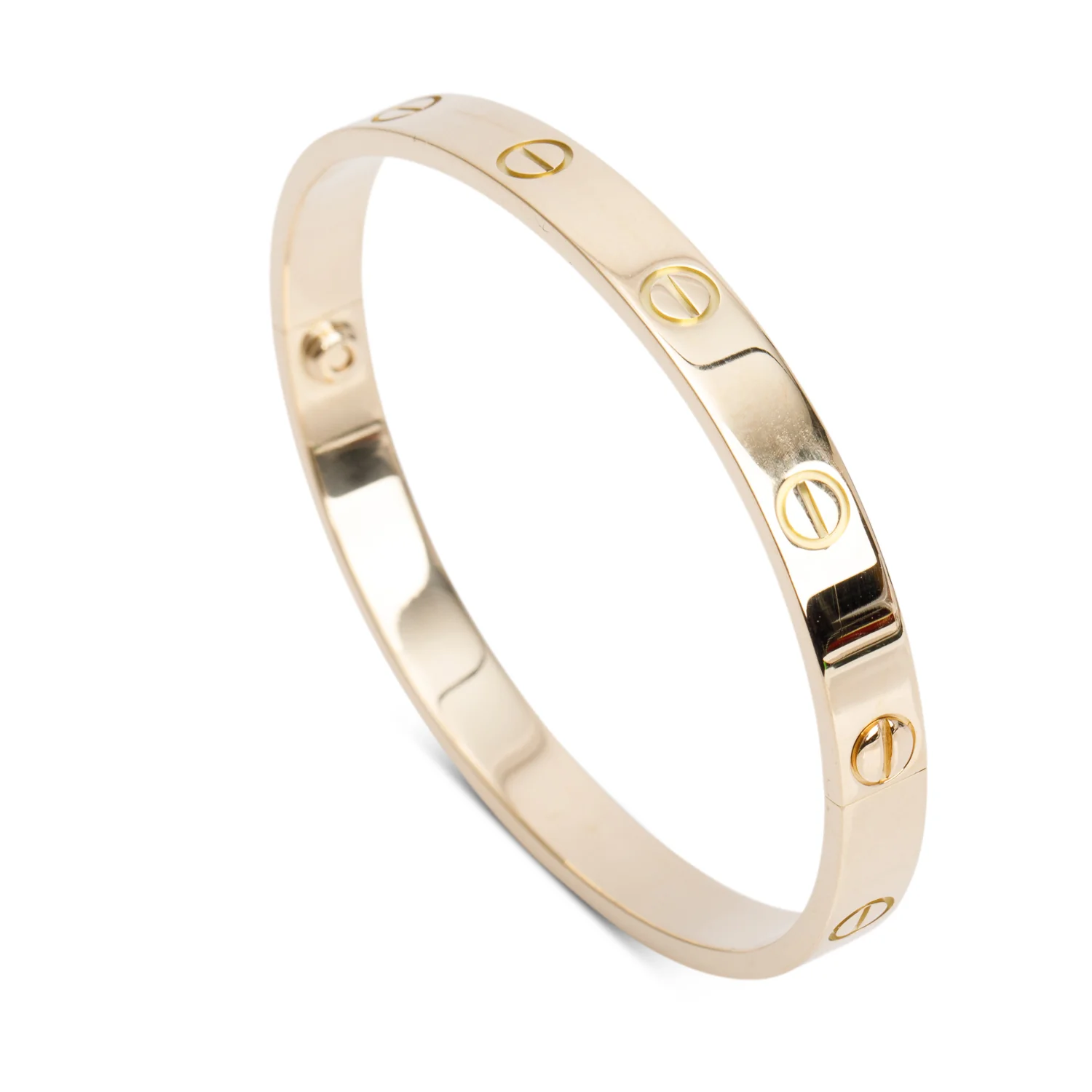 Cartier 18k Yellow Gold Love Bracelet, Classic Model, Size 17 w/ Box & Receipt - Image 4