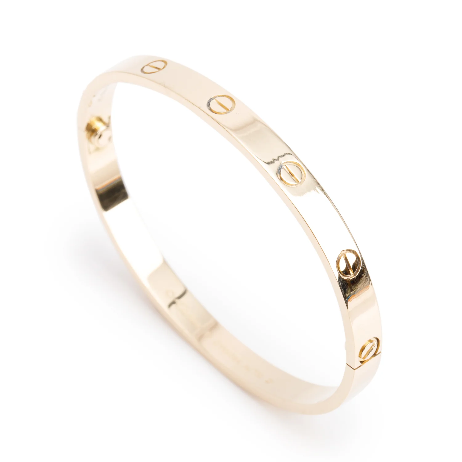 Cartier 18k Yellow Gold Love Bracelet, Classic Model, Size 19 w/ Pouch & Certificate - Image 4