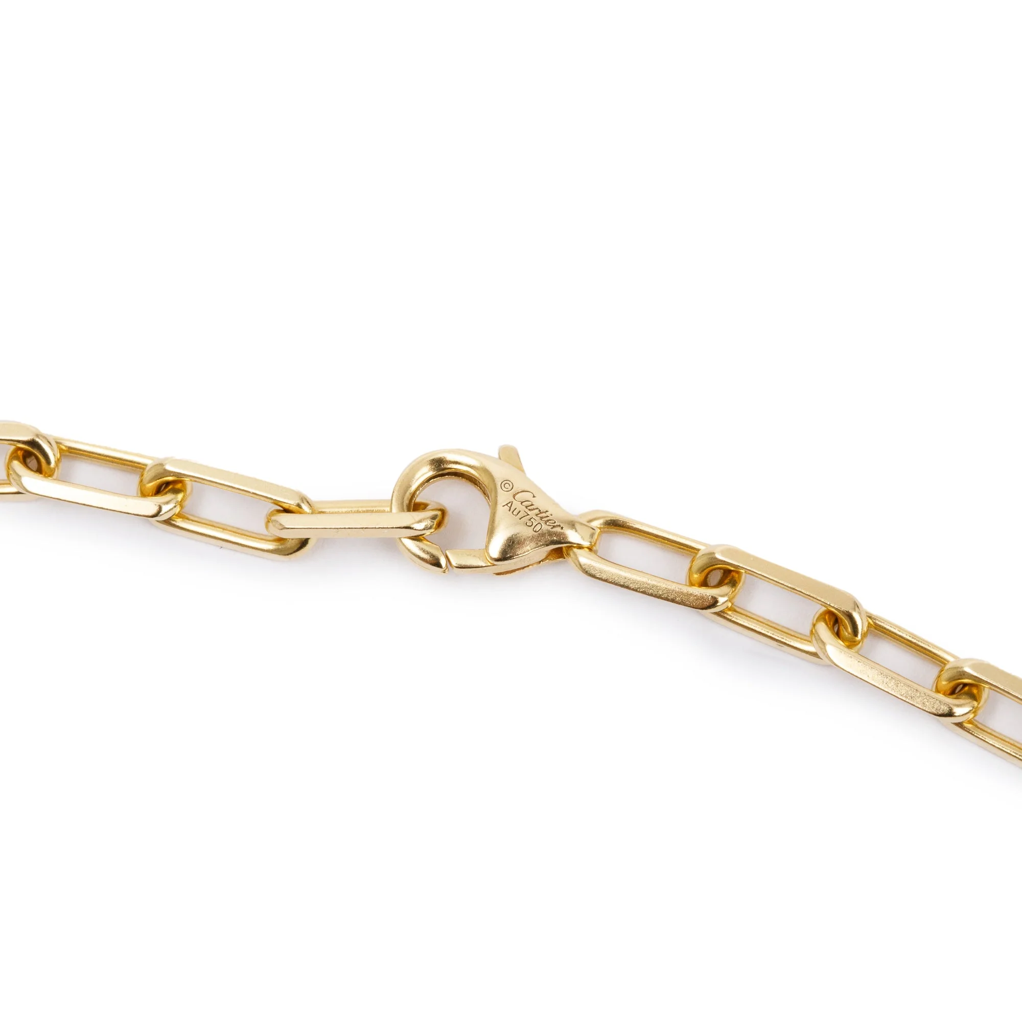 Cartier 18k Yellow Gold Santos de Cartier Link Chain Necklace w/ Receipt - Image 4