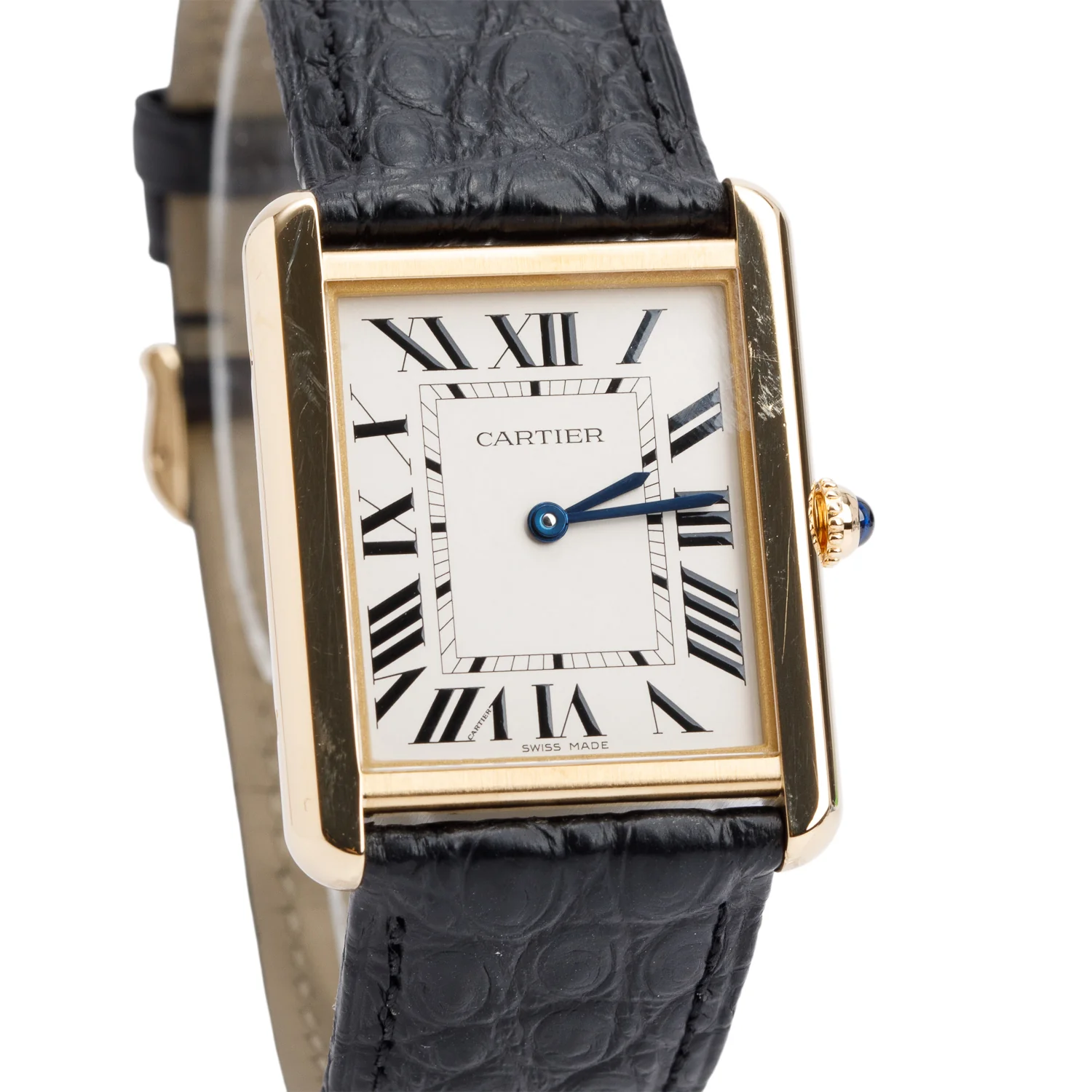 Cartier 18k Yellow Gold & Stainless Steel Tank Solo Quartz Watch, Large Model 3167 w/ Papers & Receipt - Image 3
